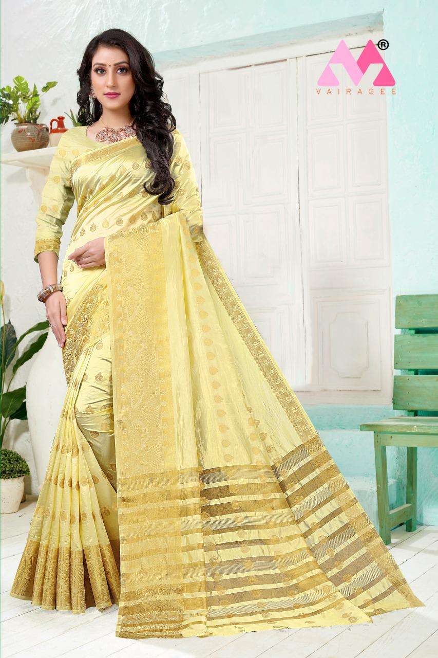 ZARINA VOL-8 BY VAIRAGEE 801 TO 806 SERIES INDIAN TRADITIONAL WEAR COLLECTION BEAUTIFUL STYLISH FANCY COLORFUL PARTY WEAR & OCCASIONAL WEAR SILK SAREES AT WHOLESALE PRICE