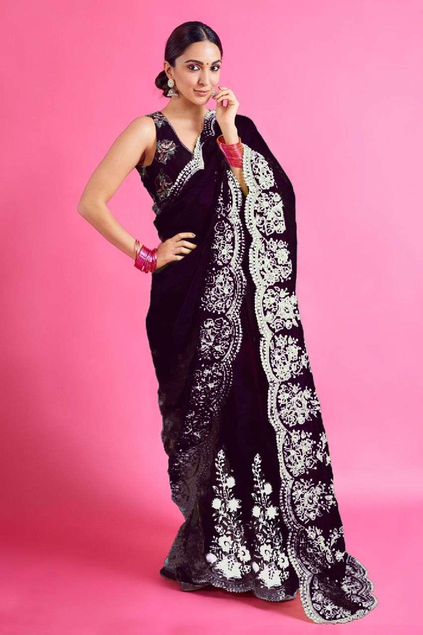 KIARA BY VAIRAGEE 101 TO 106 SERIES INDIAN TRADITIONAL WEAR COLLECTION BEAUTIFUL STYLISH FANCY COLORFUL PARTY WEAR & OCCASIONAL WEAR ORGANZA SAREES AT WHOLESALE PRICE