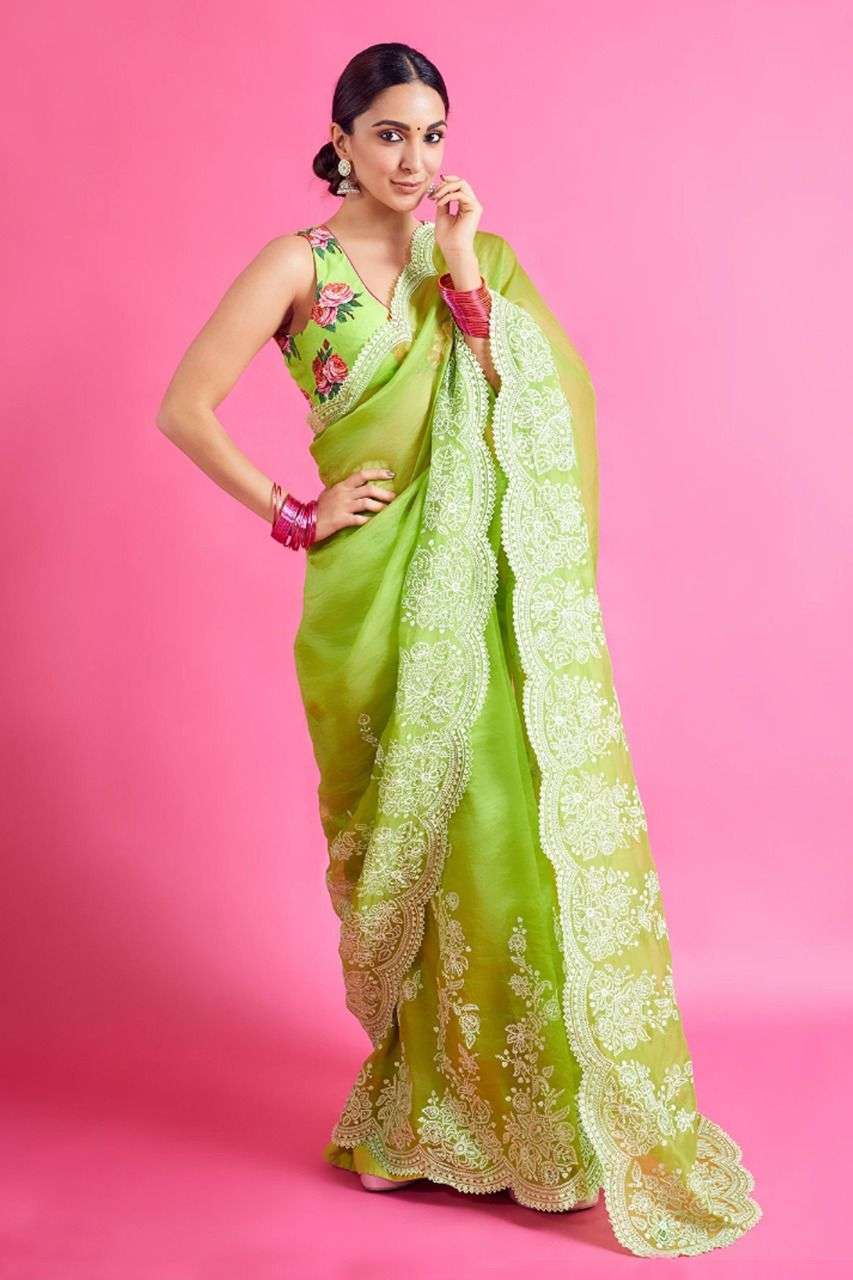 KIARA BY VAIRAGEE 101 TO 106 SERIES INDIAN TRADITIONAL WEAR COLLECTION BEAUTIFUL STYLISH FANCY COLORFUL PARTY WEAR & OCCASIONAL WEAR ORGANZA SAREES AT WHOLESALE PRICE