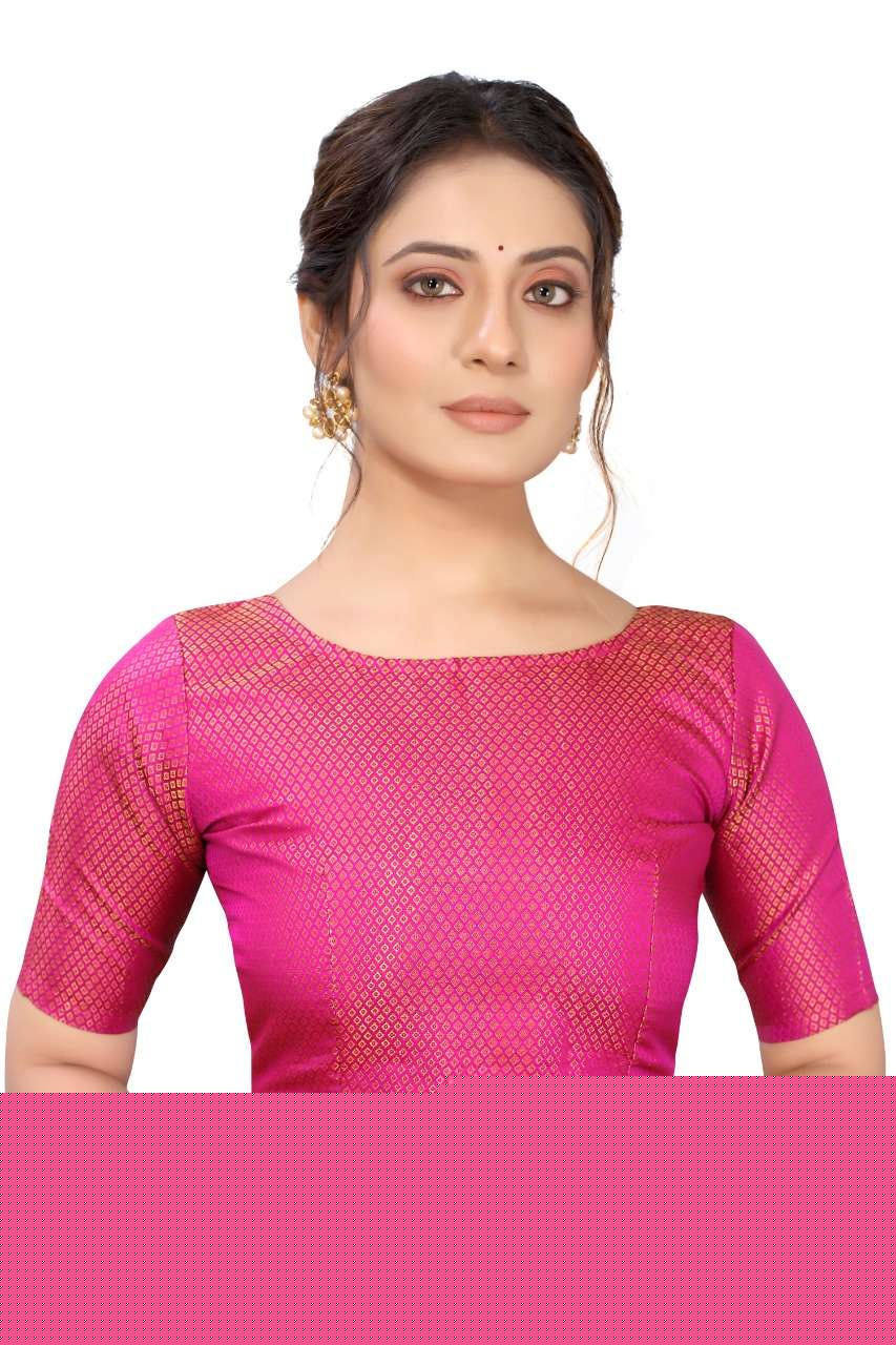 DAMINI BY KAAMIRI 01 TO 12 SERIES BEAUTIFUL STYLISH FANCY COLORFUL CASUAL WEAR & ETHNIC WEAR JACQUARD BROCADE BLOUSE AT WHOLESALE PRICE