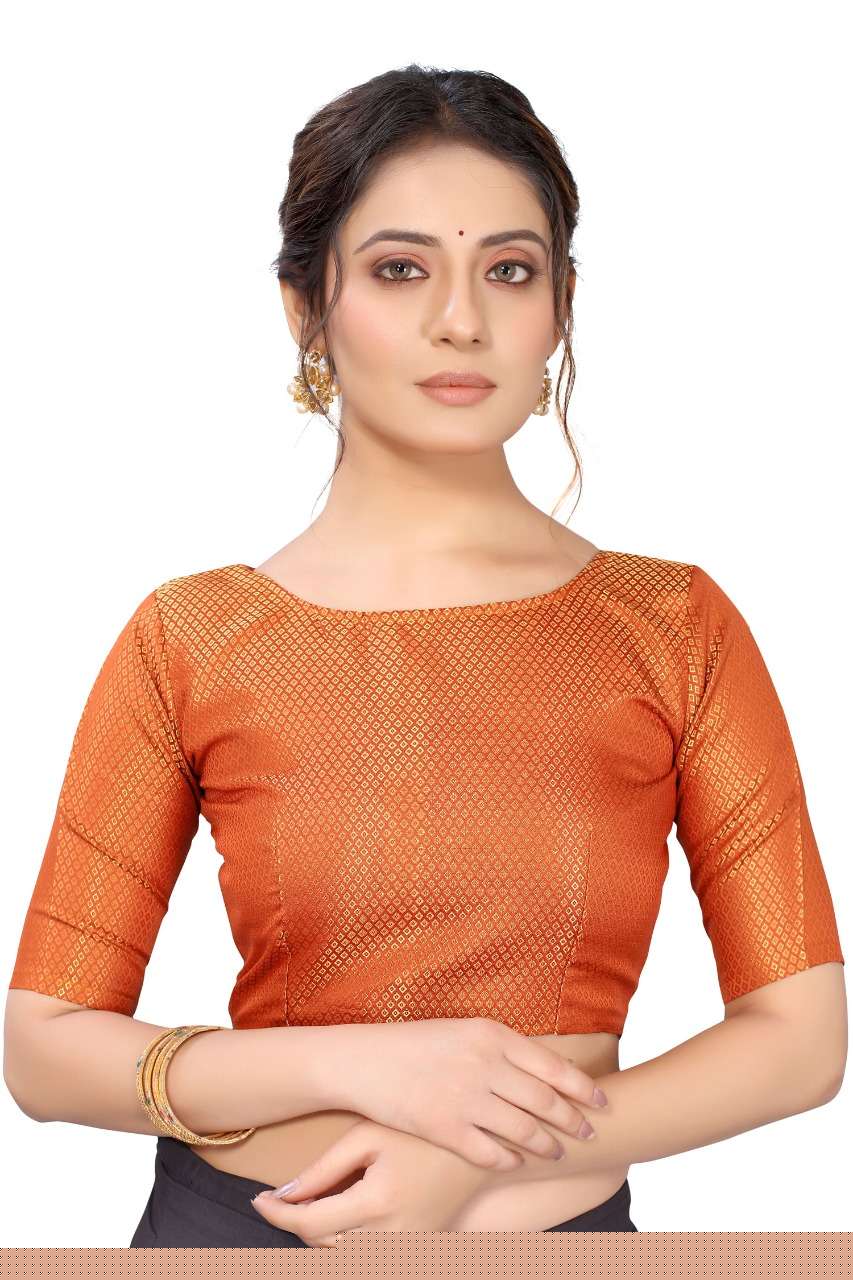 DAMINI BY KAAMIRI 01 TO 12 SERIES BEAUTIFUL STYLISH FANCY COLORFUL CASUAL WEAR & ETHNIC WEAR JACQUARD BROCADE BLOUSE AT WHOLESALE PRICE