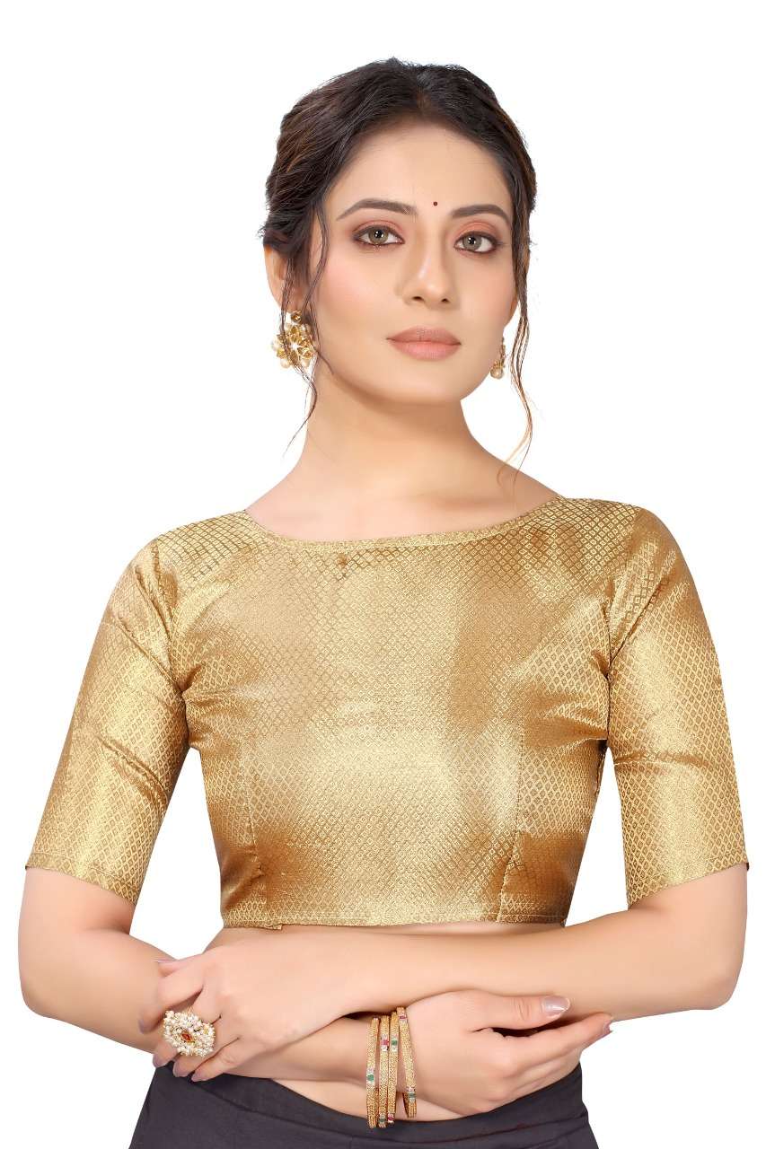 DAMINI BY KAAMIRI 01 TO 12 SERIES BEAUTIFUL STYLISH FANCY COLORFUL CASUAL WEAR & ETHNIC WEAR JACQUARD BROCADE BLOUSE AT WHOLESALE PRICE