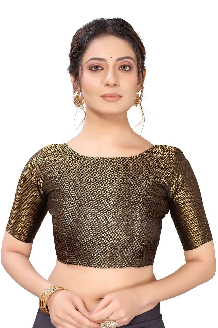 DAMINI BY KAAMIRI 01 TO 12 SERIES BEAUTIFUL STYLISH FANCY COLORFUL CASUAL WEAR & ETHNIC WEAR JACQUARD BROCADE BLOUSE AT WHOLESALE PRICE