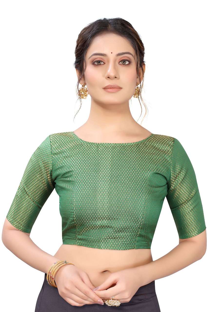 DAMINI BY KAAMIRI 01 TO 12 SERIES BEAUTIFUL STYLISH FANCY COLORFUL CASUAL WEAR & ETHNIC WEAR JACQUARD BROCADE BLOUSE AT WHOLESALE PRICE