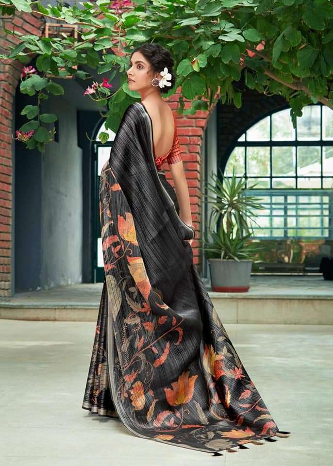 BUDEWIESER BY SHREYANS 01 TO 08 SERIES INDIAN TRADITIONAL WEAR COLLECTION BEAUTIFUL STYLISH FANCY COLORFUL PARTY WEAR & OCCASIONAL WEAR PURE LINEN SAREES AT WHOLESALE PRICE