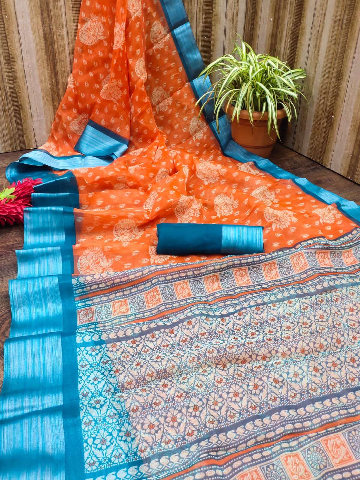 MYRA VOL-8 BY MYRA 801 TO 812 SERIES INDIAN TRADITIONAL WEAR COLLECTION BEAUTIFUL STYLISH FANCY COLORFUL PARTY WEAR & OCCASIONAL WEAR PREMIUM ORGANZA SAREES AT WHOLESALE PRICE