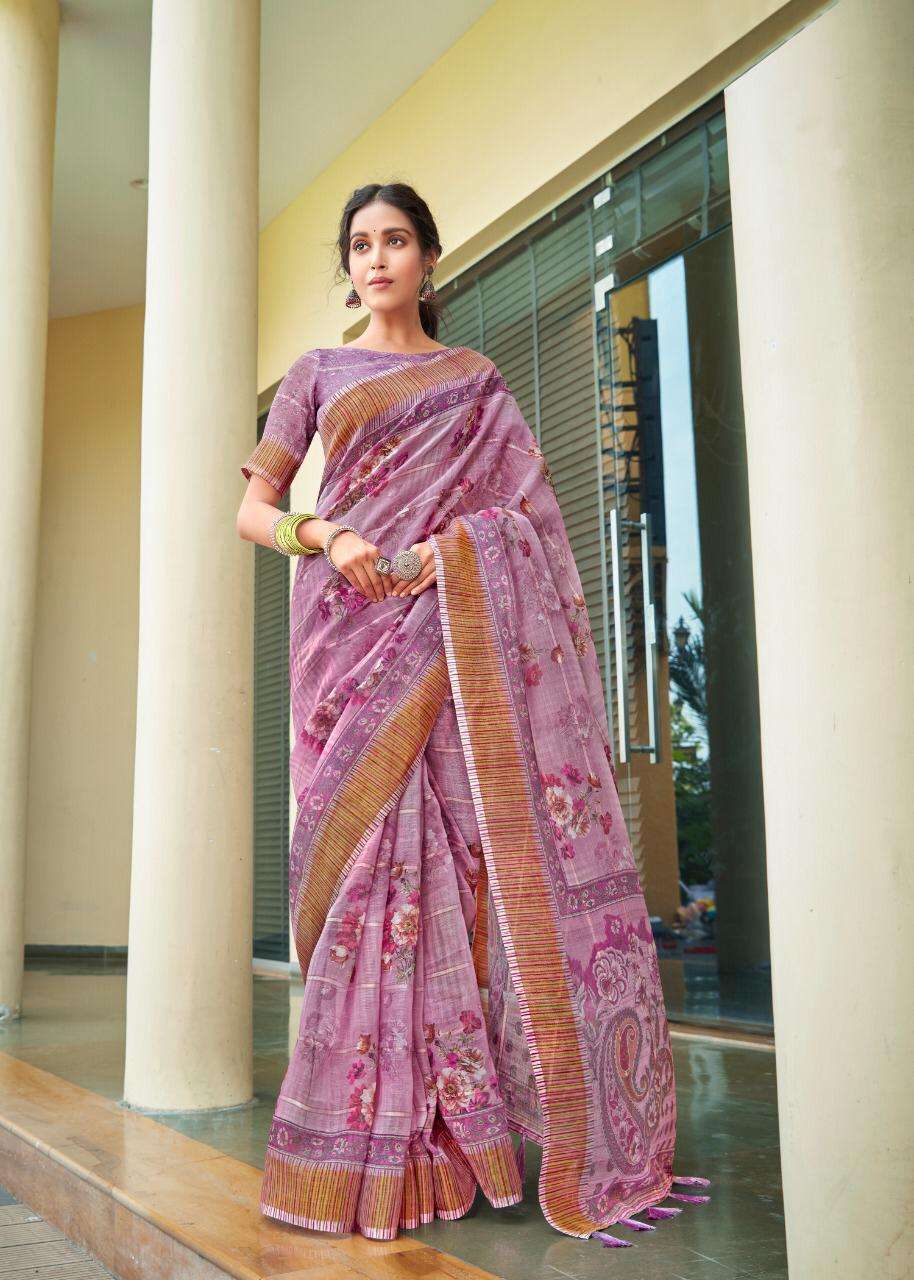 PATTEN DELICIOUS BY SHVETAMBAR CREATION 01 TO 09 SERIES INDIAN TRADITIONAL WEAR COLLECTION BEAUTIFUL STYLISH FANCY COLORFUL PARTY WEAR & OCCASIONAL WEAR PURE LINEN SILK SAREES AT WHOLESALE PRICE