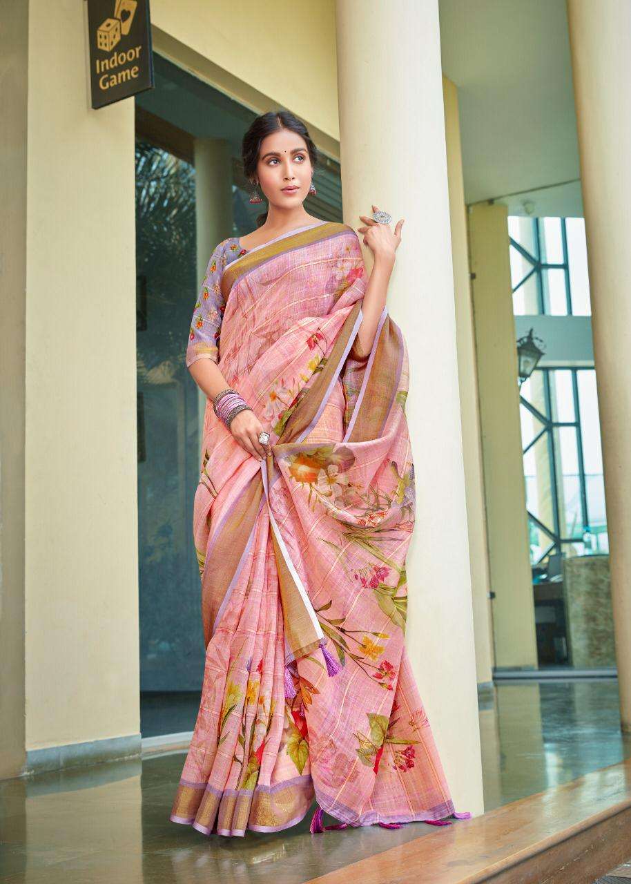 PATTEN DELICIOUS BY SHVETAMBAR CREATION 01 TO 09 SERIES INDIAN TRADITIONAL WEAR COLLECTION BEAUTIFUL STYLISH FANCY COLORFUL PARTY WEAR & OCCASIONAL WEAR PURE LINEN SILK SAREES AT WHOLESALE PRICE