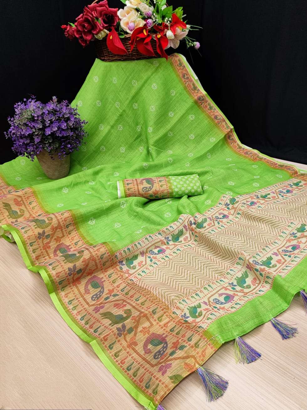 PREMIUM QUALITY VOL-3 BY MYRA 301 TO 312 SERIES INDIAN TRADITIONAL WEAR COLLECTION BEAUTIFUL STYLISH FANCY COLORFUL PARTY WEAR & OCCASIONAL WEAR LINEN SAREES AT WHOLESALE PRICE
