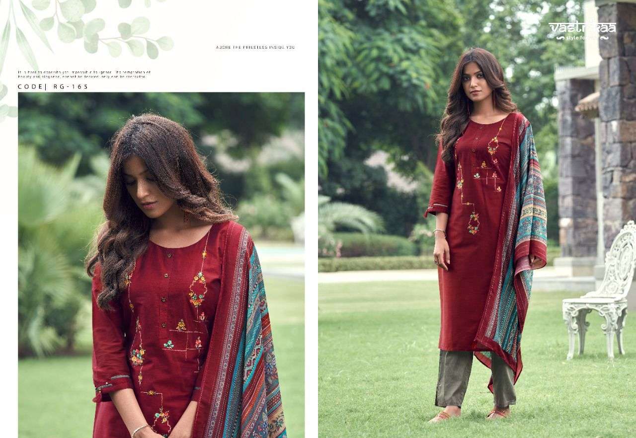 MAJESTY VOL-5 BY VASTRIKAA 165 TO 170 SERIES BEAUTIFUL SUITS COLORFUL STYLISH FANCY CASUAL WEAR & ETHNIC WEAR CHANDERI SILK DRESSES AT WHOLESALE PRICE