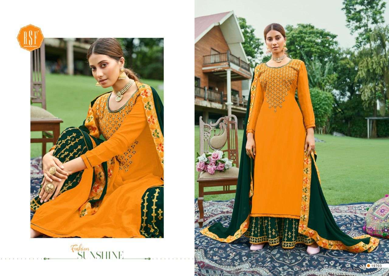 SIRAZ BY RIDDHI SIDDHI FASHION 19701 TO 19706 SERIES BEAUTIFUL SHARARA SUITS COLORFUL STYLISH FANCY CASUAL WEAR & ETHNIC WEAR VISCOSE UPADA SILK DRESSES AT WHOLESALE PRICE