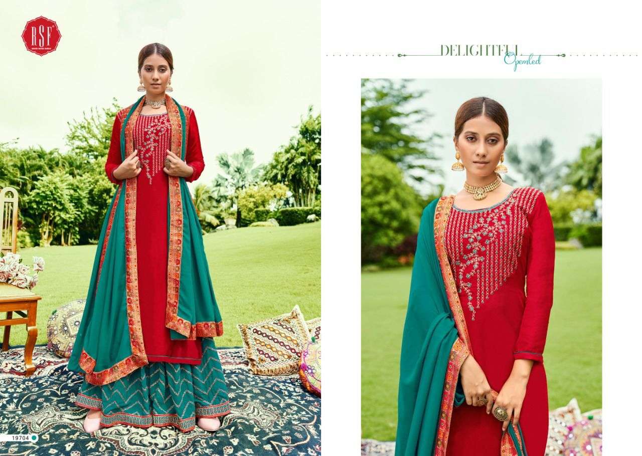SIRAZ BY RIDDHI SIDDHI FASHION 19701 TO 19706 SERIES BEAUTIFUL SHARARA SUITS COLORFUL STYLISH FANCY CASUAL WEAR & ETHNIC WEAR VISCOSE UPADA SILK DRESSES AT WHOLESALE PRICE