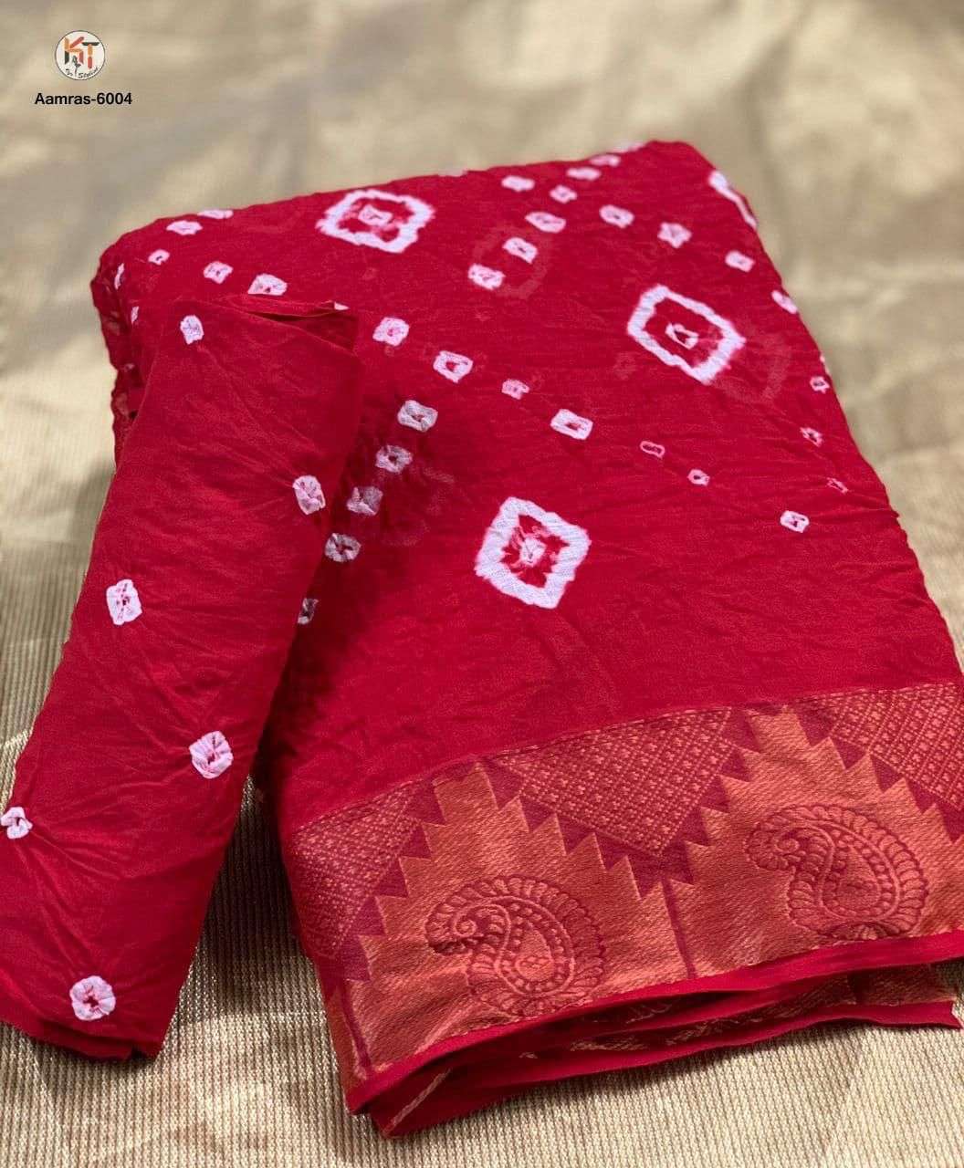 AAMRAS BY FASHID WHOLESALE 6001 TO 6010 SERIES INDIAN TRADITIONAL WEAR COLLECTION BEAUTIFUL STYLISH FANCY COLORFUL PARTY WEAR & OCCASIONAL WEAR PURE COTTON SILK SAREES AT WHOLESALE PRICE