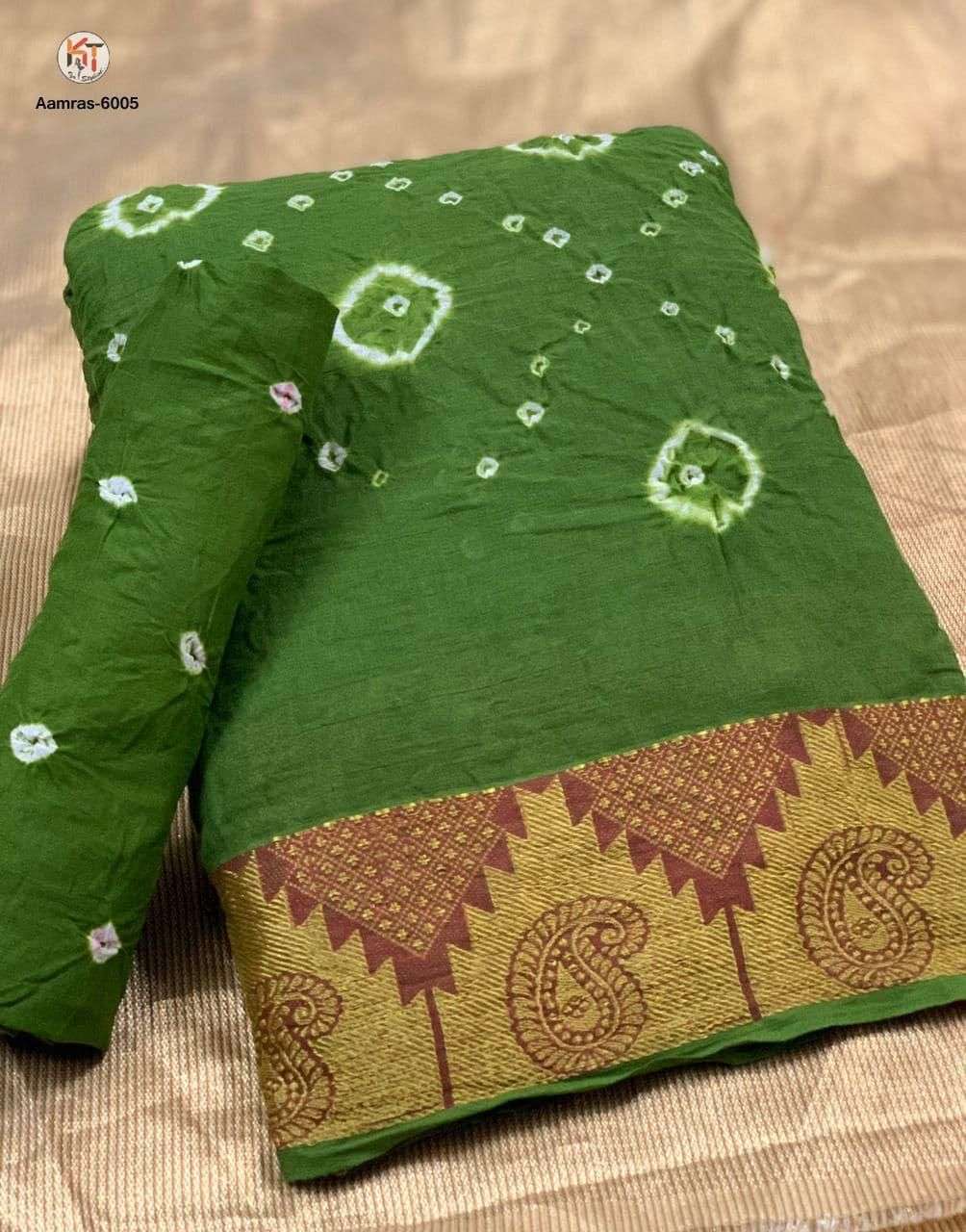 AAMRAS BY FASHID WHOLESALE 6001 TO 6010 SERIES INDIAN TRADITIONAL WEAR COLLECTION BEAUTIFUL STYLISH FANCY COLORFUL PARTY WEAR & OCCASIONAL WEAR PURE COTTON SILK SAREES AT WHOLESALE PRICE