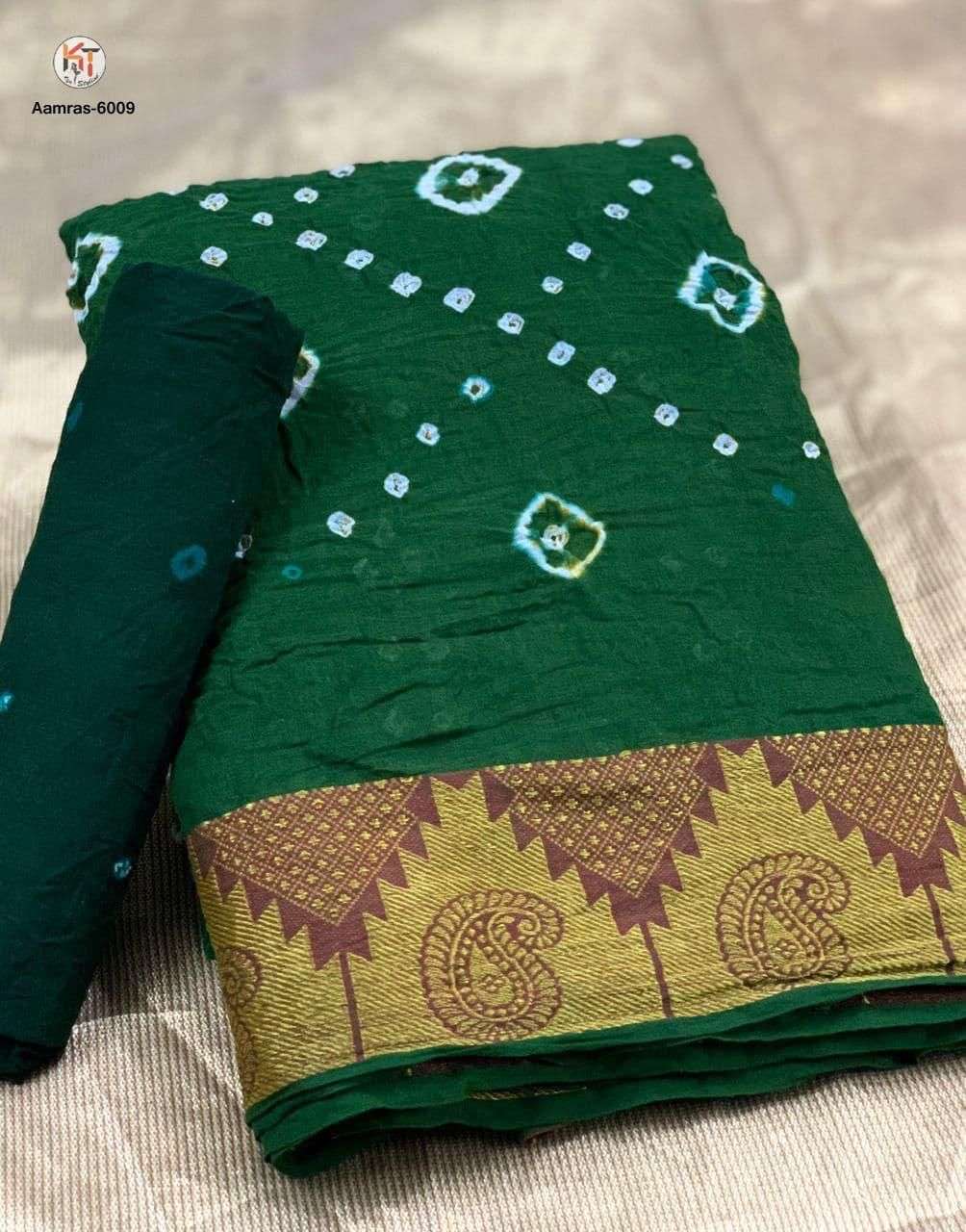 AAMRAS BY FASHID WHOLESALE 6001 TO 6010 SERIES INDIAN TRADITIONAL WEAR COLLECTION BEAUTIFUL STYLISH FANCY COLORFUL PARTY WEAR & OCCASIONAL WEAR PURE COTTON SILK SAREES AT WHOLESALE PRICE