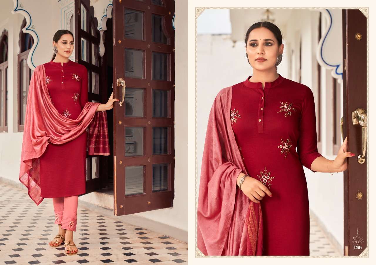 ZIBO BY KIVI 12813 TO 12818 SERIES BEAUTIFUL SUITS COLORFUL STYLISH FANCY CASUAL WEAR & ETHNIC WEAR PARAMPARA SILK DRESSES AT WHOLESALE PRICE