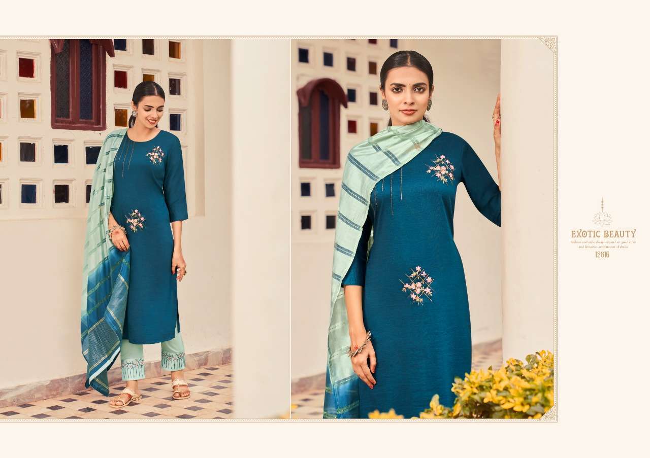 ZIBO BY KIVI 12813 TO 12818 SERIES BEAUTIFUL SUITS COLORFUL STYLISH FANCY CASUAL WEAR & ETHNIC WEAR PARAMPARA SILK DRESSES AT WHOLESALE PRICE