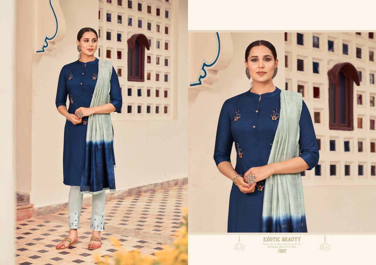 ZIBO BY KIVI 12813 TO 12818 SERIES BEAUTIFUL SUITS COLORFUL STYLISH FANCY CASUAL WEAR & ETHNIC WEAR PARAMPARA SILK DRESSES AT WHOLESALE PRICE