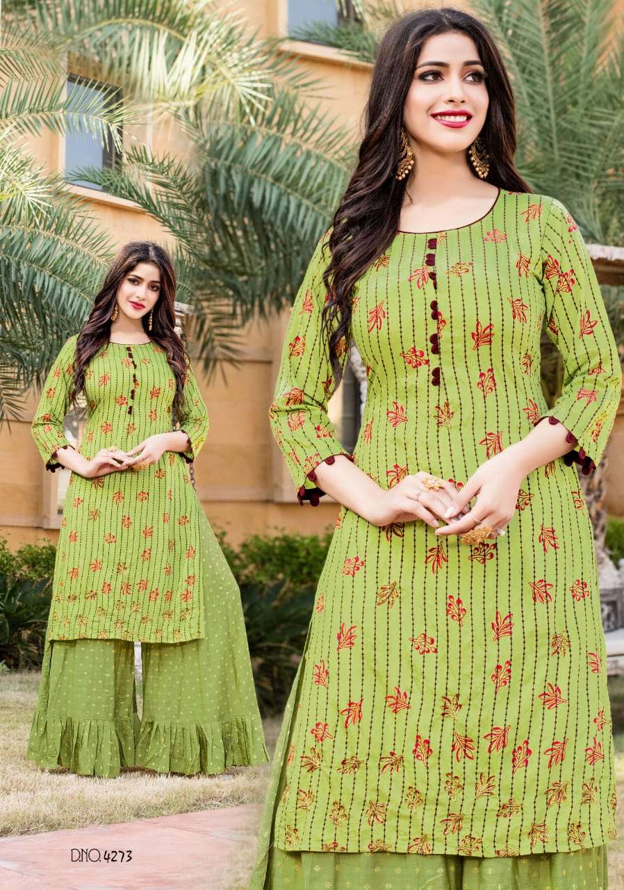 PATOLA BY YAMI FASHION 4271 TO 4276 SERIES DESIGNER STYLISH FANCY COLORFUL BEAUTIFUL PARTY WEAR & ETHNIC WEAR COLLECTION VISCOSE CHANDERI KURTIS WITH BOTTOM AT WHOLESALE PRICE