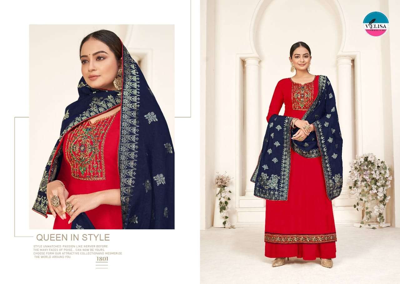 MELODY BY VELISA 1801 TO 1804 SERIES BEAUTIFUL STYLISH SHARARA SUITS FANCY COLORFUL CASUAL WEAR & ETHNIC WEAR & READY TO WEAR PURE VISCOSE UPADA SILK DRESSES AT WHOLESALE PRICE