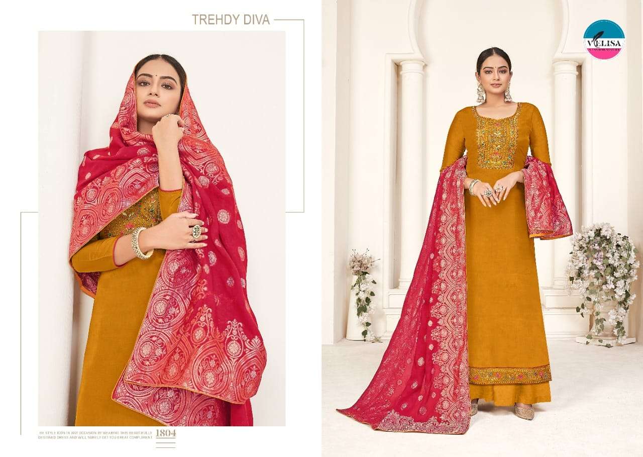 MELODY BY VELISA 1801 TO 1804 SERIES BEAUTIFUL STYLISH SHARARA SUITS FANCY COLORFUL CASUAL WEAR & ETHNIC WEAR & READY TO WEAR PURE VISCOSE UPADA SILK DRESSES AT WHOLESALE PRICE