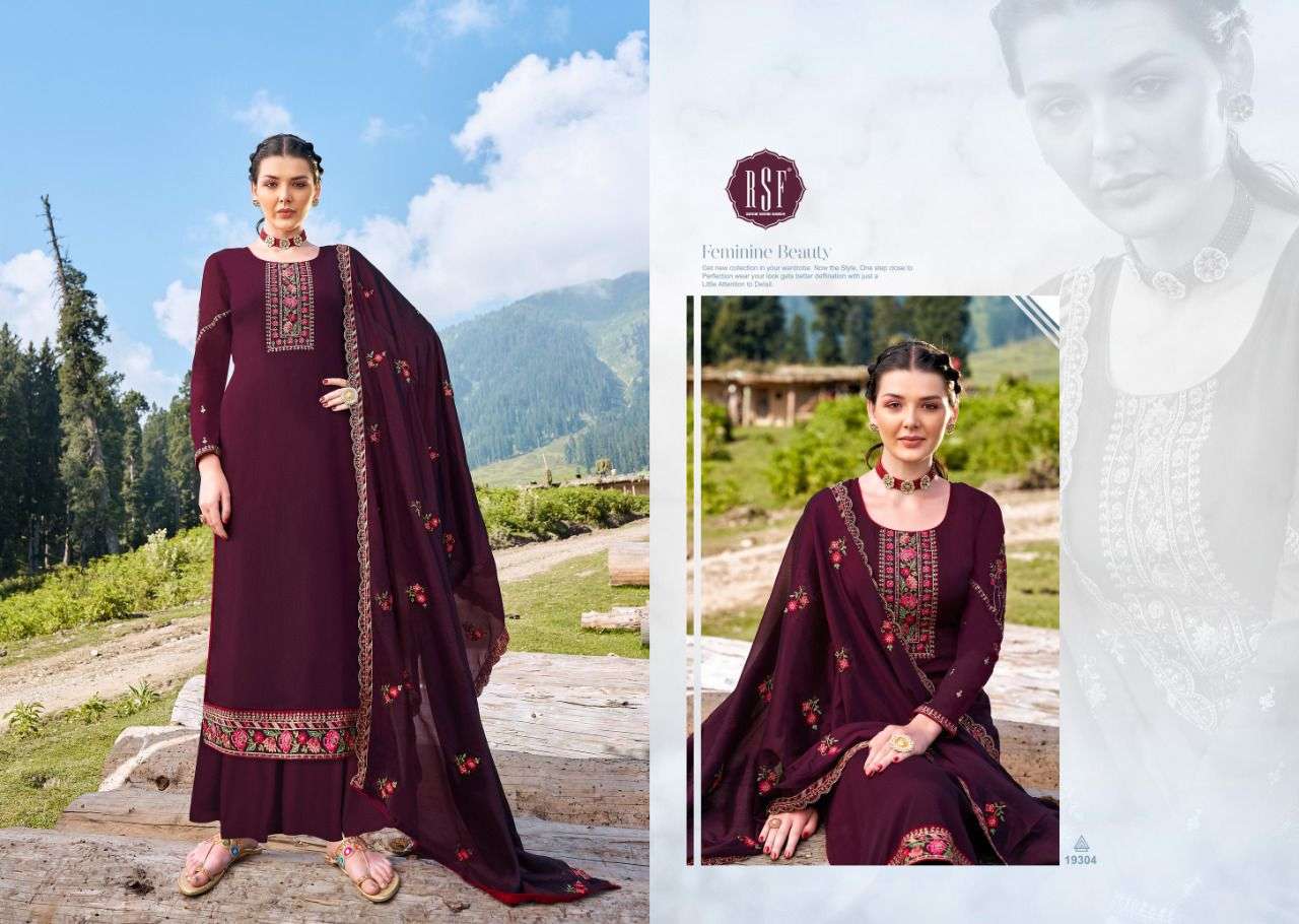 NEERA VOL-2 BY RIDDHI SIDDHI FASHION 19301 TO 19306 SERIES BEAUTIFUL SHARARA SUITS COLORFUL STYLISH FANCY CASUAL WEAR & ETHNIC WEAR PURE CHINNON SILK WITH EMBROIDERY DRESSES AT WHOLESALE PRICE