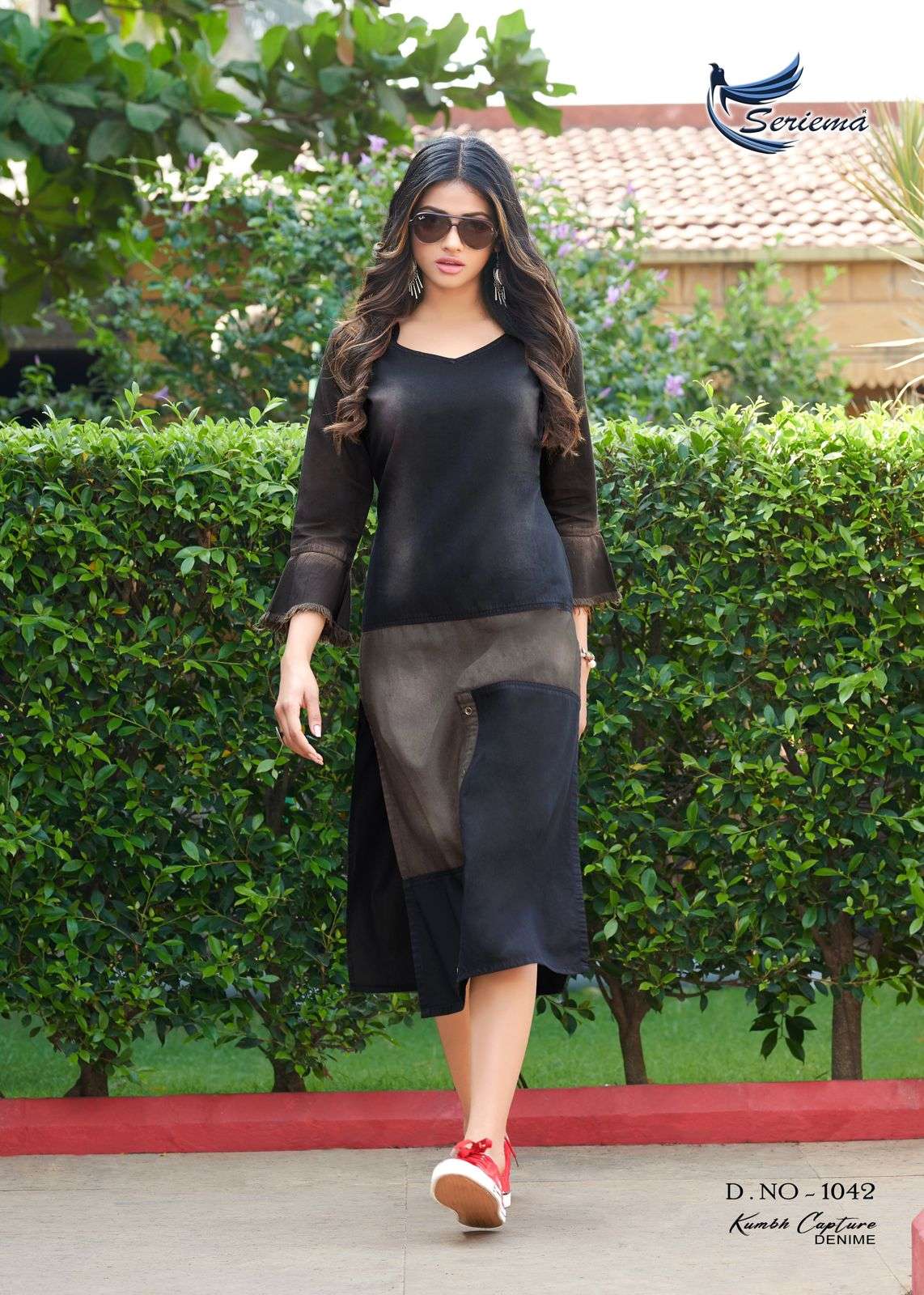 KUMB CAPTURE BY SPARROW 1038 TO 1045 SERIES DESIGNER STYLISH FANCY COLORFUL BEAUTIFUL PARTY WEAR & ETHNIC WEAR COLLECTION PURE COTTON DENIM KURTIS AT WHOLESALE PRICE