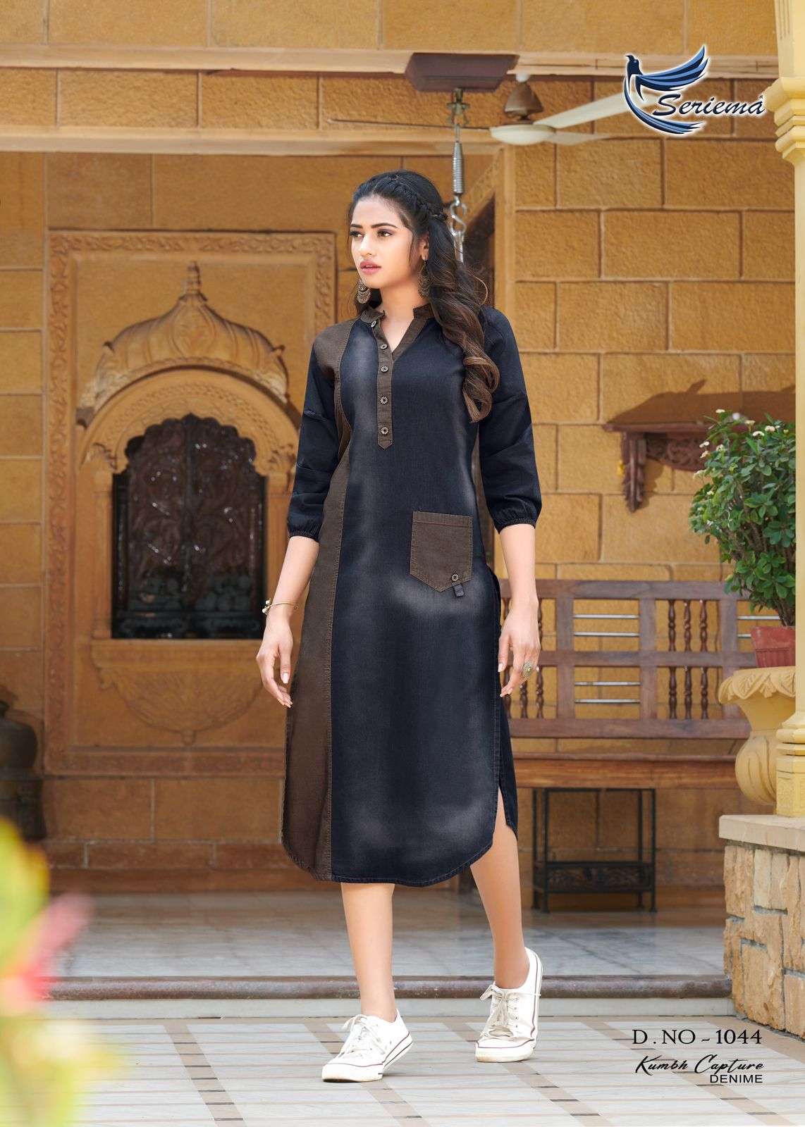 KUMB CAPTURE BY SPARROW 1038 TO 1045 SERIES DESIGNER STYLISH FANCY COLORFUL BEAUTIFUL PARTY WEAR & ETHNIC WEAR COLLECTION PURE COTTON DENIM KURTIS AT WHOLESALE PRICE
