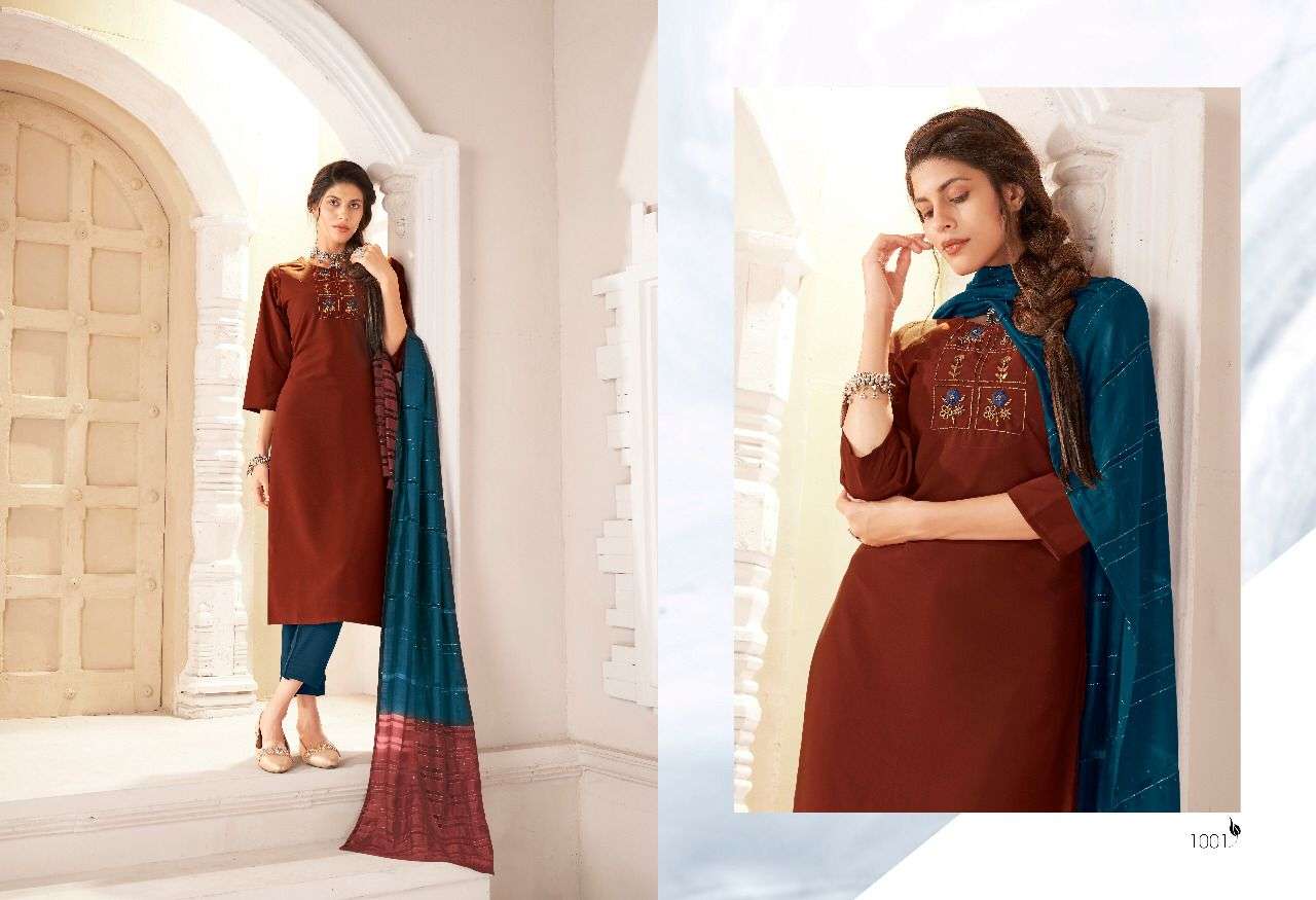 HOTSTAR BY SWEETY FASHION 1001 TO 1006 SERIES BEAUTIFUL SUITS COLORFUL STYLISH FANCY CASUAL WEAR & ETHNIC WEAR SILK DRESSES AT WHOLESALE PRICE