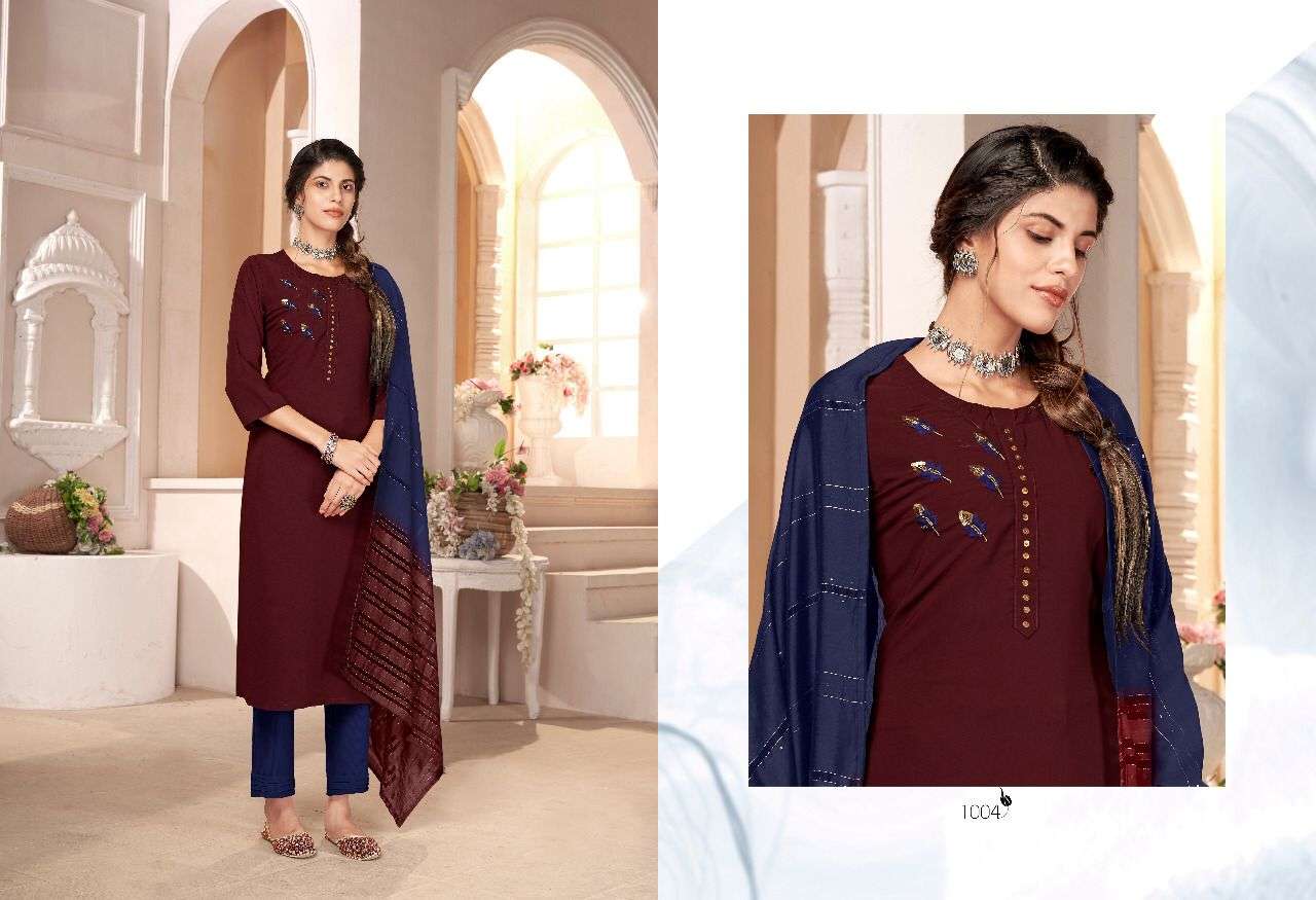 HOTSTAR BY SWEETY FASHION 1001 TO 1006 SERIES BEAUTIFUL SUITS COLORFUL STYLISH FANCY CASUAL WEAR & ETHNIC WEAR SILK DRESSES AT WHOLESALE PRICE