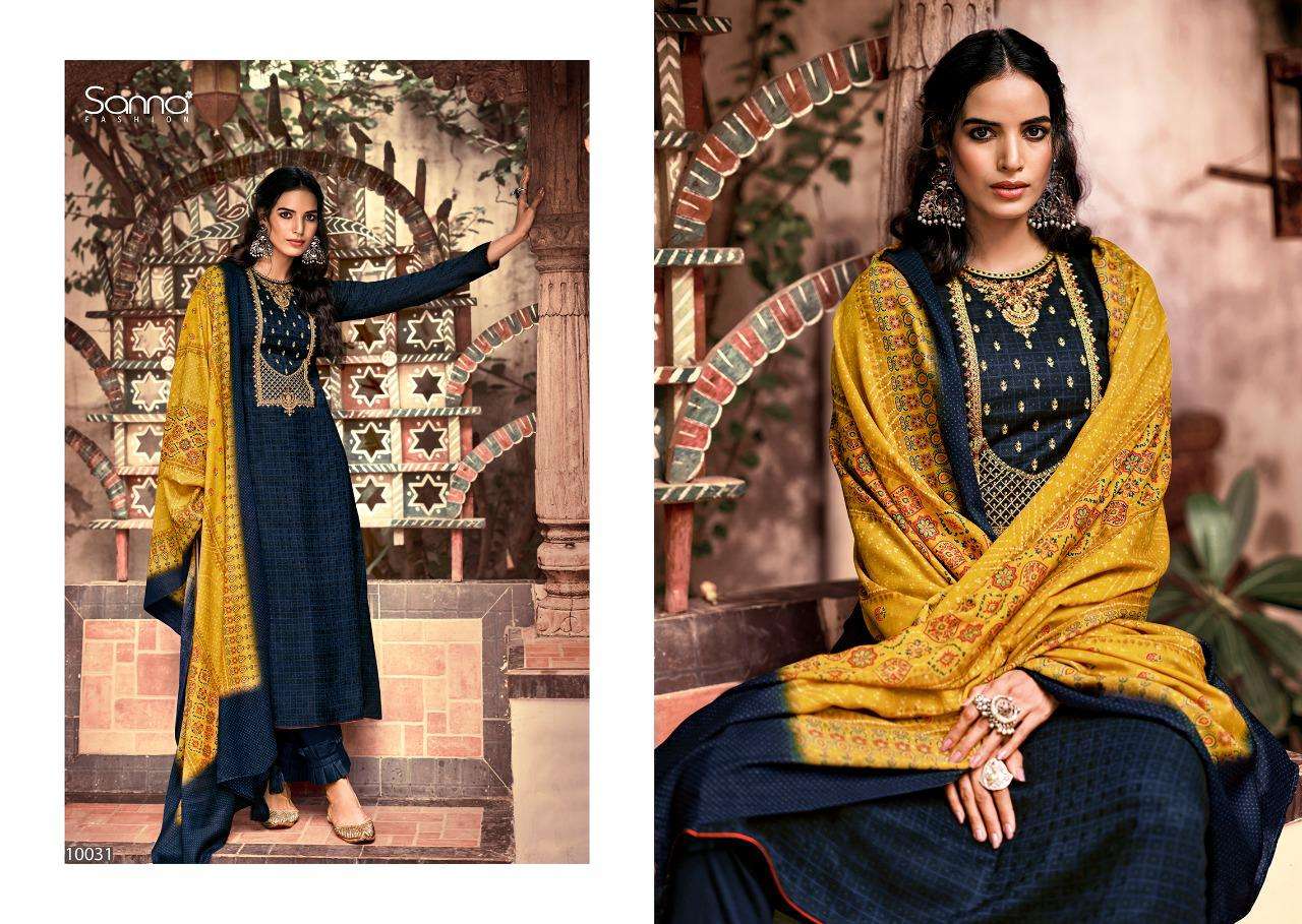 FASILAH BY SANNA FASHION 10031 TO 10040 SERIES BEAUTIFUL STYLISH SHARARA SUITS FANCY COLORFUL CASUAL WEAR & ETHNIC WEAR & READY TO WEAR PURE PASHMINA DIGITAL PRINT DRESSES AT WHOLESALE PRICE
