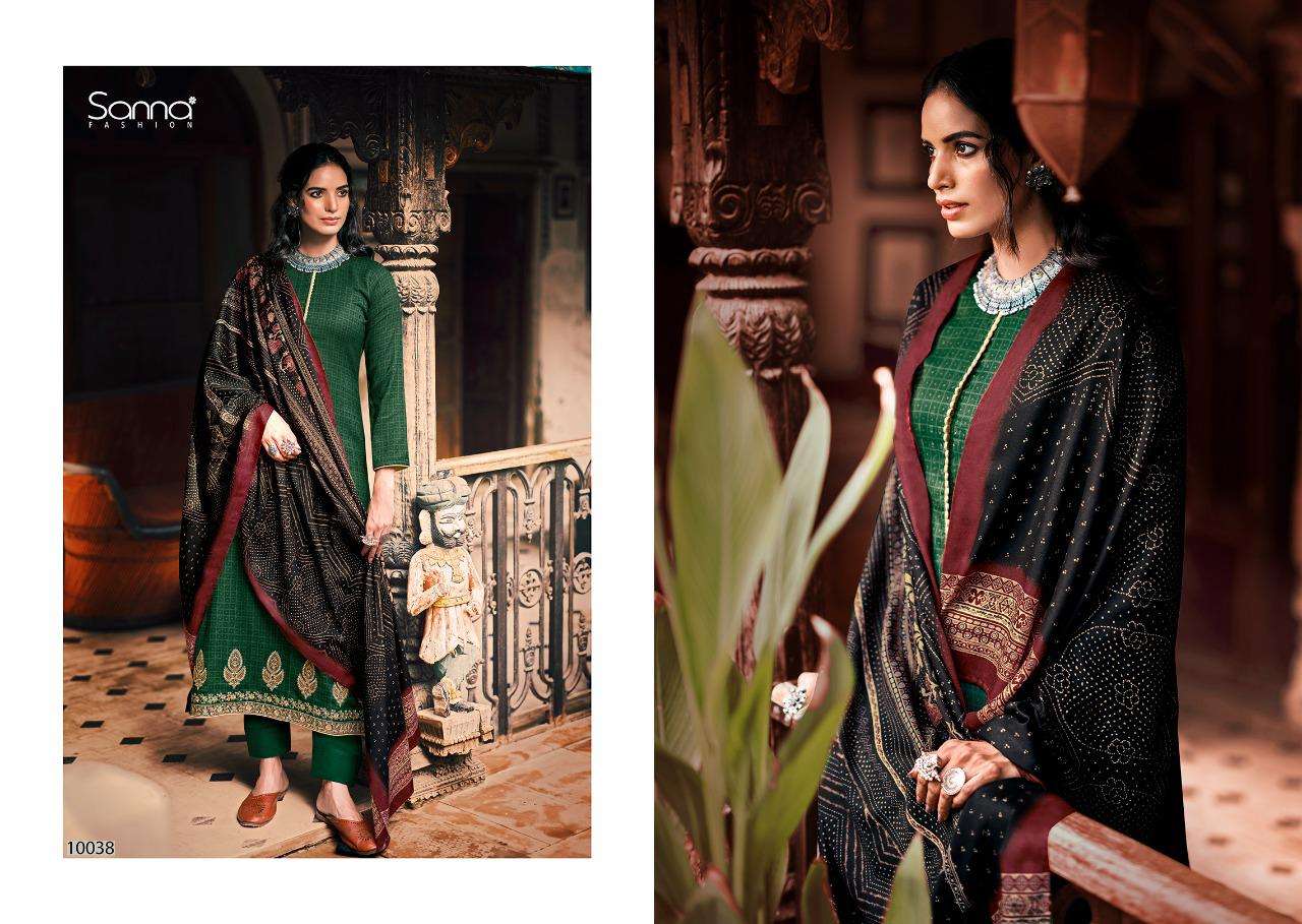 FASILAH BY SANNA FASHION 10031 TO 10040 SERIES BEAUTIFUL STYLISH SHARARA SUITS FANCY COLORFUL CASUAL WEAR & ETHNIC WEAR & READY TO WEAR PURE PASHMINA DIGITAL PRINT DRESSES AT WHOLESALE PRICE
