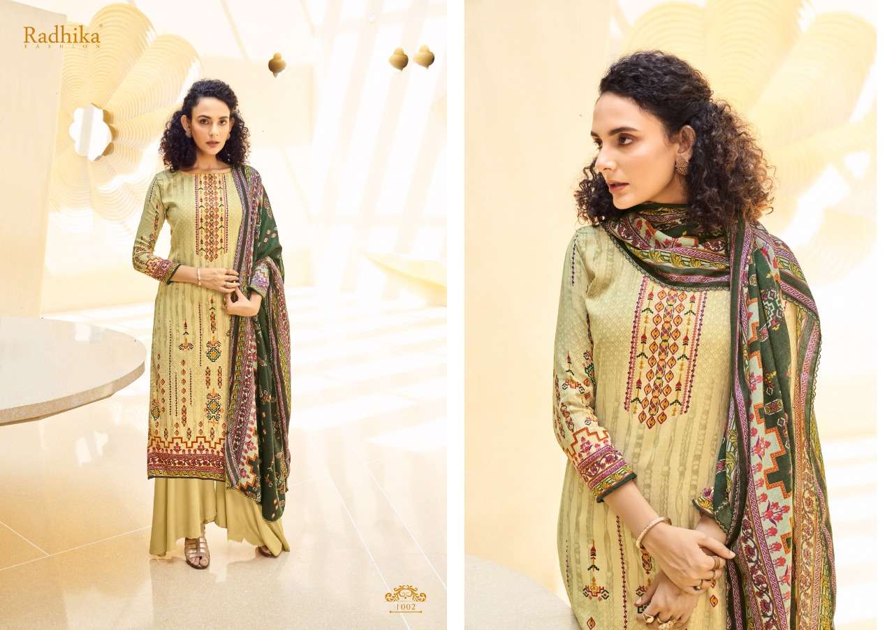 Roohi By Sumyra 1001 To 1008 Series Beautiful Suits Colorful Stylish Fancy Casual Wear & Ethnic Wear Pure Pashmina Print Dresses At Wholesale Price