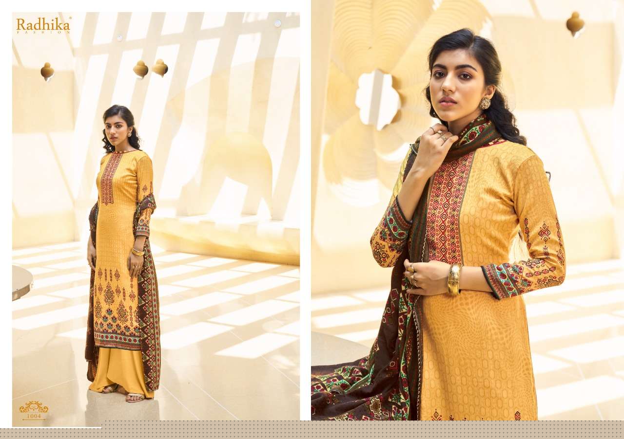Roohi By Sumyra 1001 To 1008 Series Beautiful Suits Colorful Stylish Fancy Casual Wear & Ethnic Wear Pure Pashmina Print Dresses At Wholesale Price