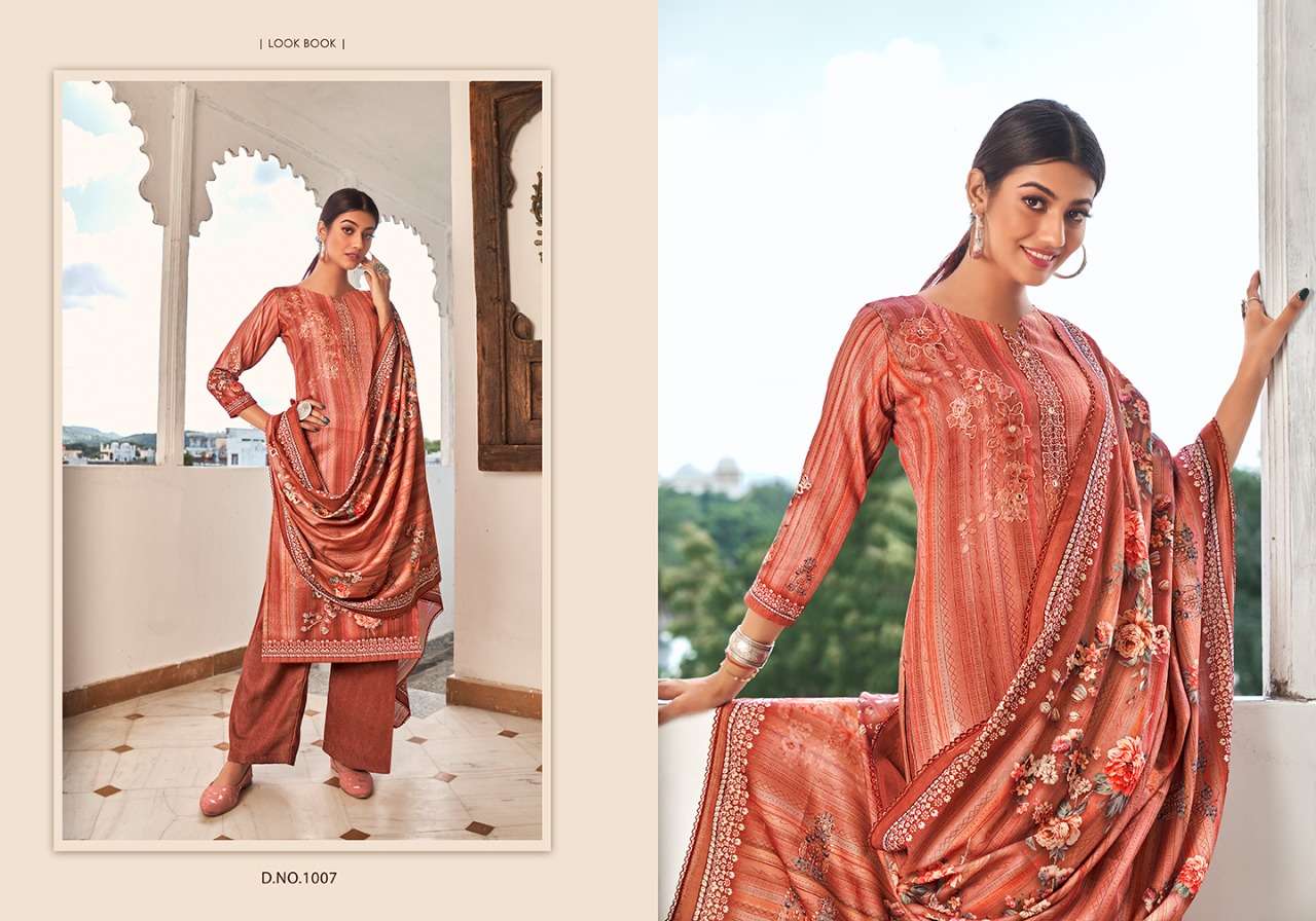 ELIZA BY VIJAYA FASHION 1001 TO 1010 SERIES BEAUTIFUL STYLISH SUITS FANCY COLORFUL CASUAL WEAR & ETHNIC WEAR & READY TO WEAR PASHMINA DIGITAL PRINT DRESSES AT WHOLESALE PRICE