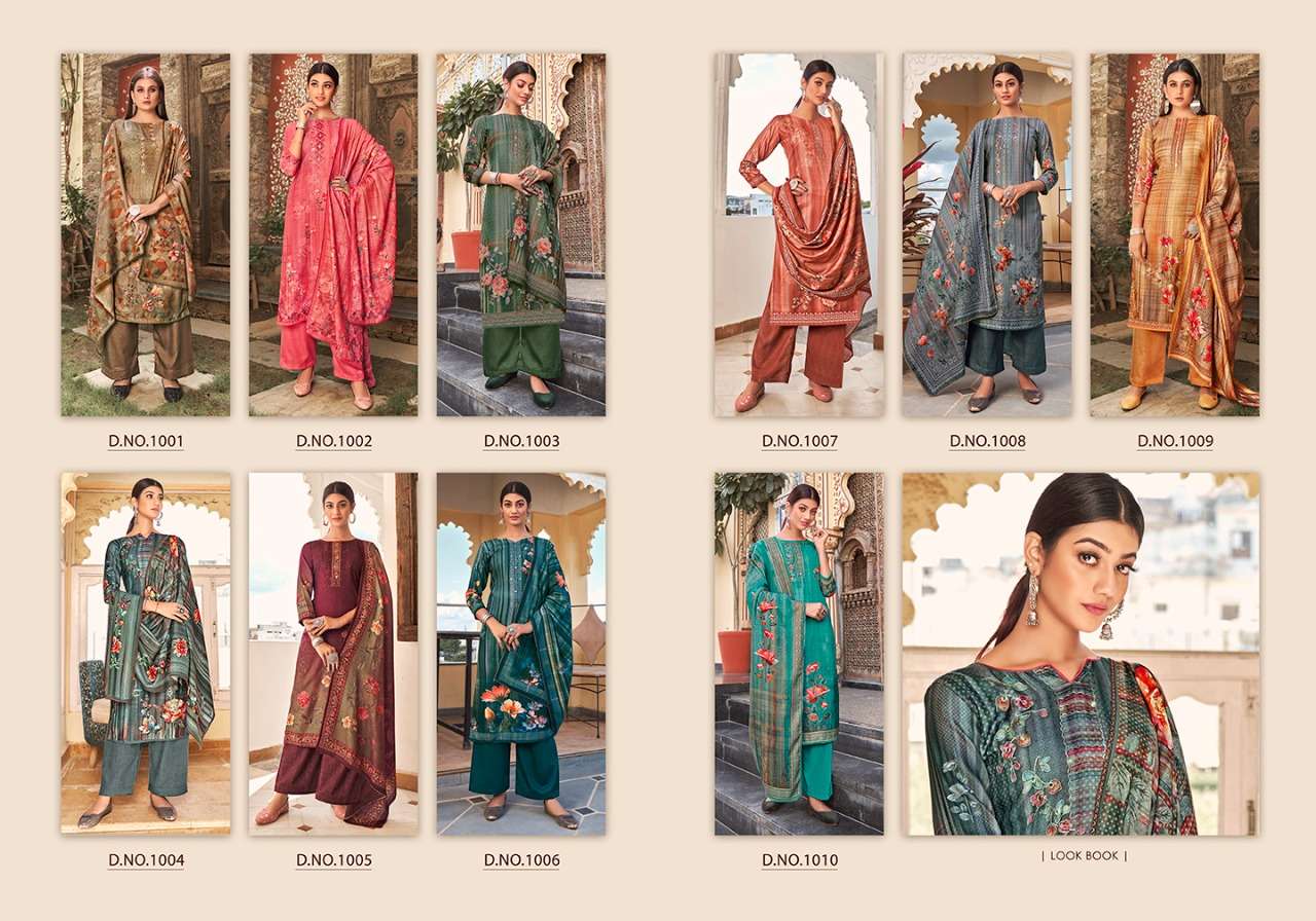 ELIZA BY VIJAYA FASHION 1001 TO 1010 SERIES BEAUTIFUL STYLISH SUITS FANCY COLORFUL CASUAL WEAR & ETHNIC WEAR & READY TO WEAR PASHMINA DIGITAL PRINT DRESSES AT WHOLESALE PRICE