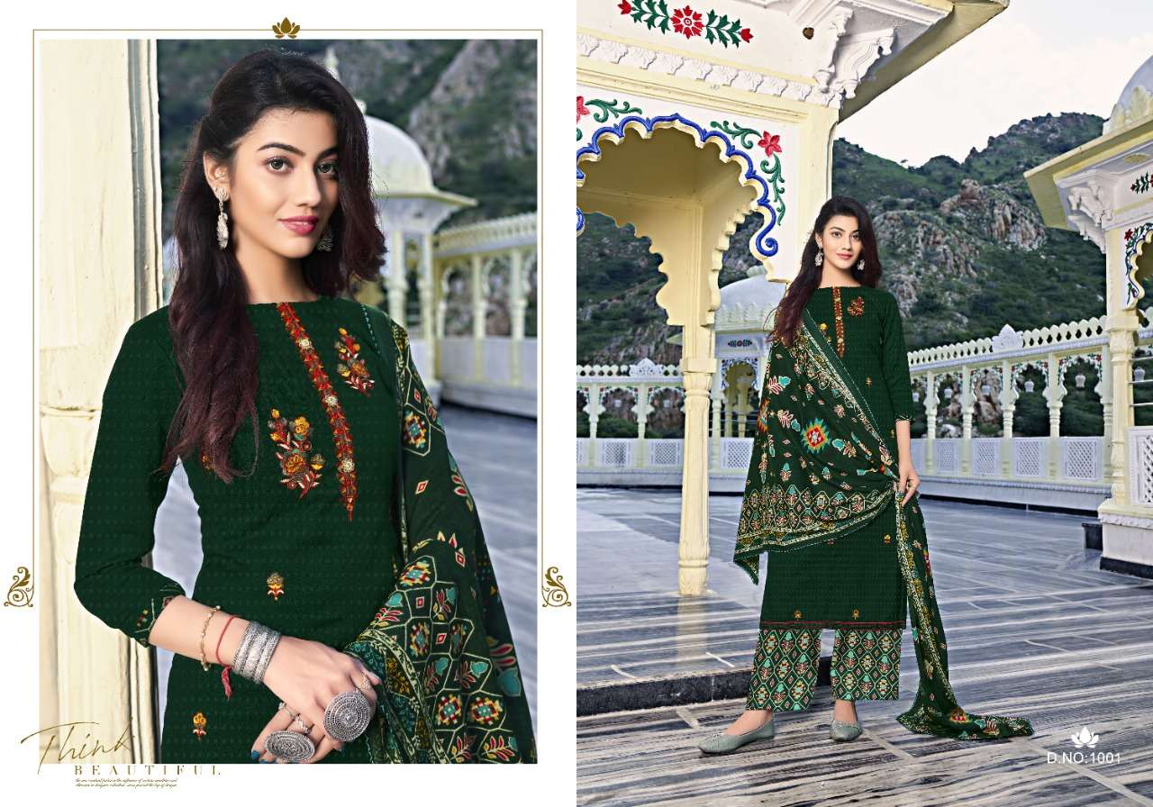 NASHEEN BY VIJAYA FASHION 1001 TO 1010 SERIES BEAUTIFUL STYLISH SUITS FANCY COLORFUL CASUAL WEAR & ETHNIC WEAR & READY TO WEAR PASHMINA DOBBY EMBROIDERED DRESSES AT WHOLESALE PRICE
