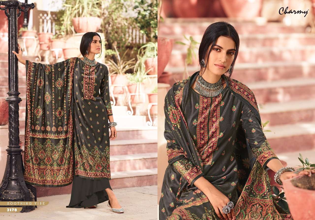 VELVET VOL-5 BY CHARMY 3171 TO 3178 SERIES BEAUTIFUL STYLISH SUITS FANCY COLORFUL CASUAL WEAR & ETHNIC WEAR & READY TO WEAR VELVET DIGITAL PRINTED DRESSES AT WHOLESALE PRICE