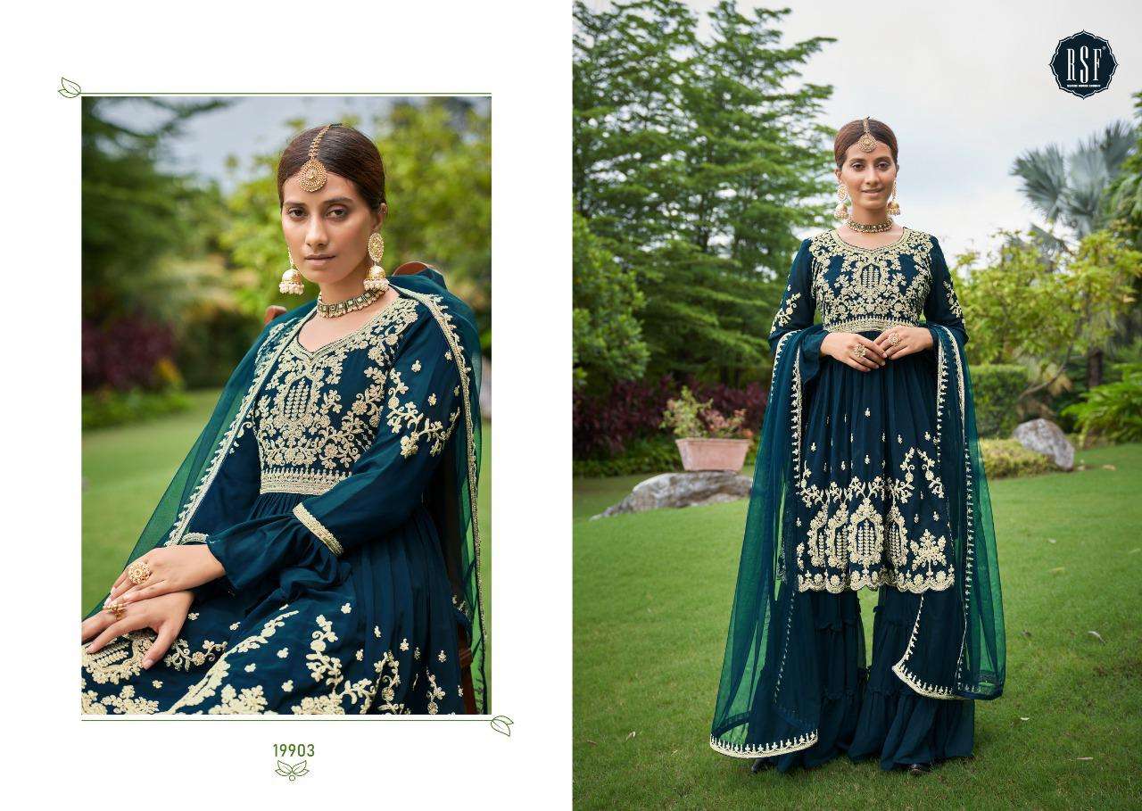 ANIKA BY RIDDHI SIDDHI FASHION 19901 TO 19904 SERIES BEAUTIFUL STYLISH SHARARA SUITS FANCY COLORFUL CASUAL WEAR & ETHNIC WEAR & READY TO WEAR PURE FAUX GEORGETTE EMBROIDERED DRESSES AT WHOLESALE PRICE