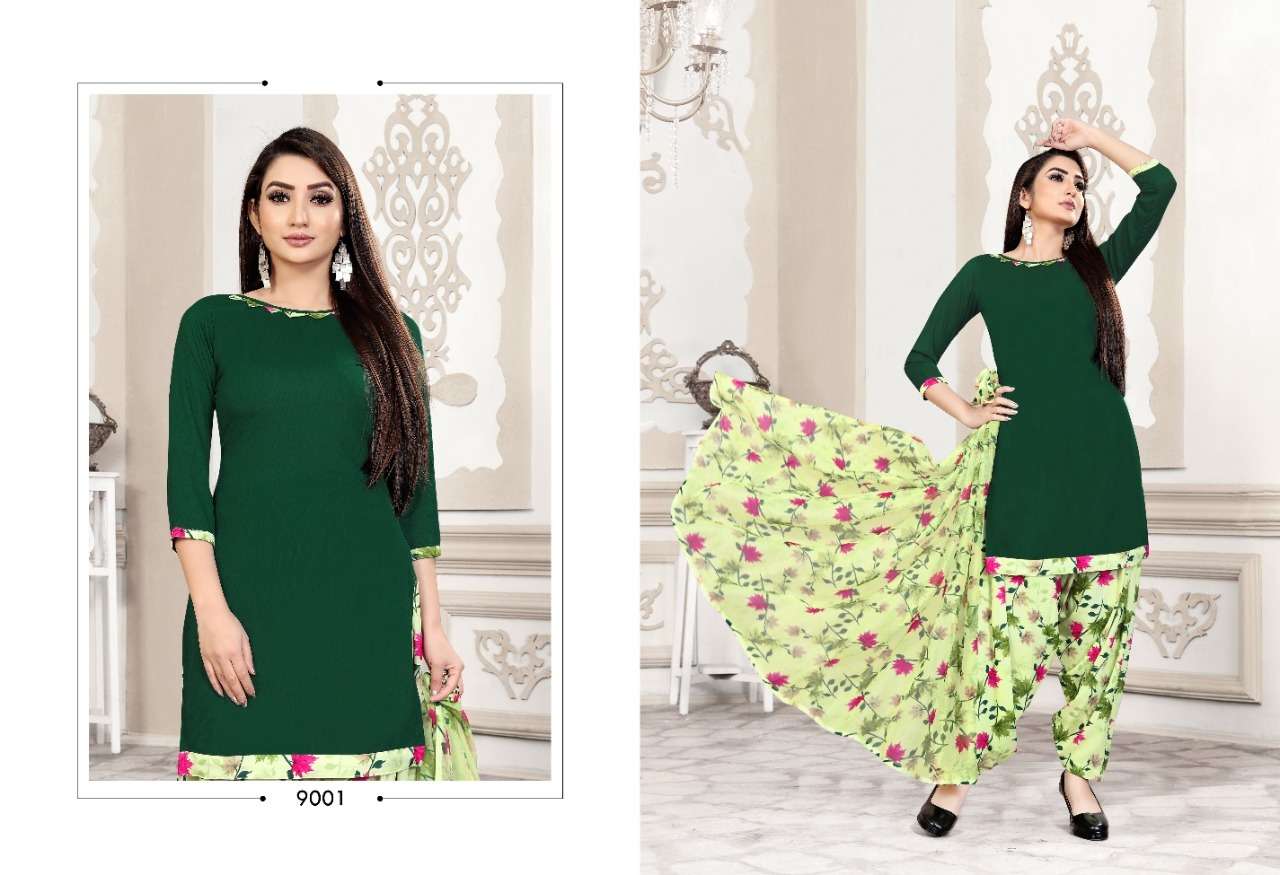 MILLY VOL-39 BY SWEETY FASHION 9001 TO 9012 SERIES BEAUTIFUL STYLISH SUITS FANCY COLORFUL CASUAL WEAR & ETHNIC WEAR & READY TO WEAR LEON CREPE DRESSES AT WHOLESALE PRICE
