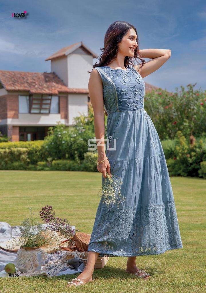 ANOKHI VOL-2 BY 1 LOVE 01 TO 06 SERIES DESIGNER STYLISH FANCY COLORFUL BEAUTIFUL PARTY WEAR & ETHNIC WEAR COLLECTION COTTON GOWNS AT WHOLESALE PRICE