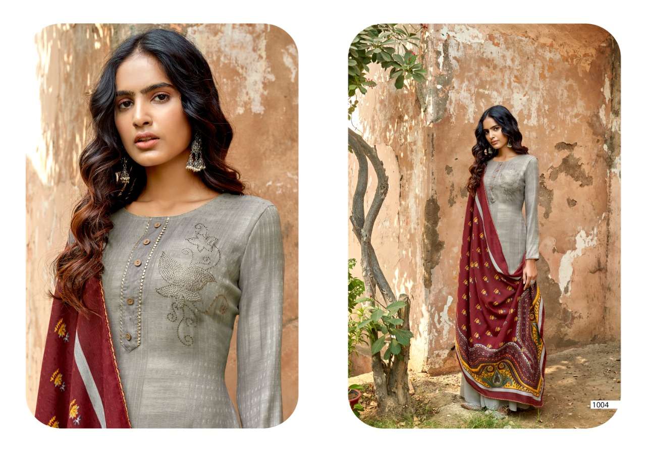 FROST BY SWEETY FASHION 1001 TO 1008 SERIES BEAUTIFUL STYLISH SUITS FANCY COLORFUL CASUAL WEAR & ETHNIC WEAR & READY TO WEAR PASHMINA PRINTED DRESSES AT WHOLESALE PRICE