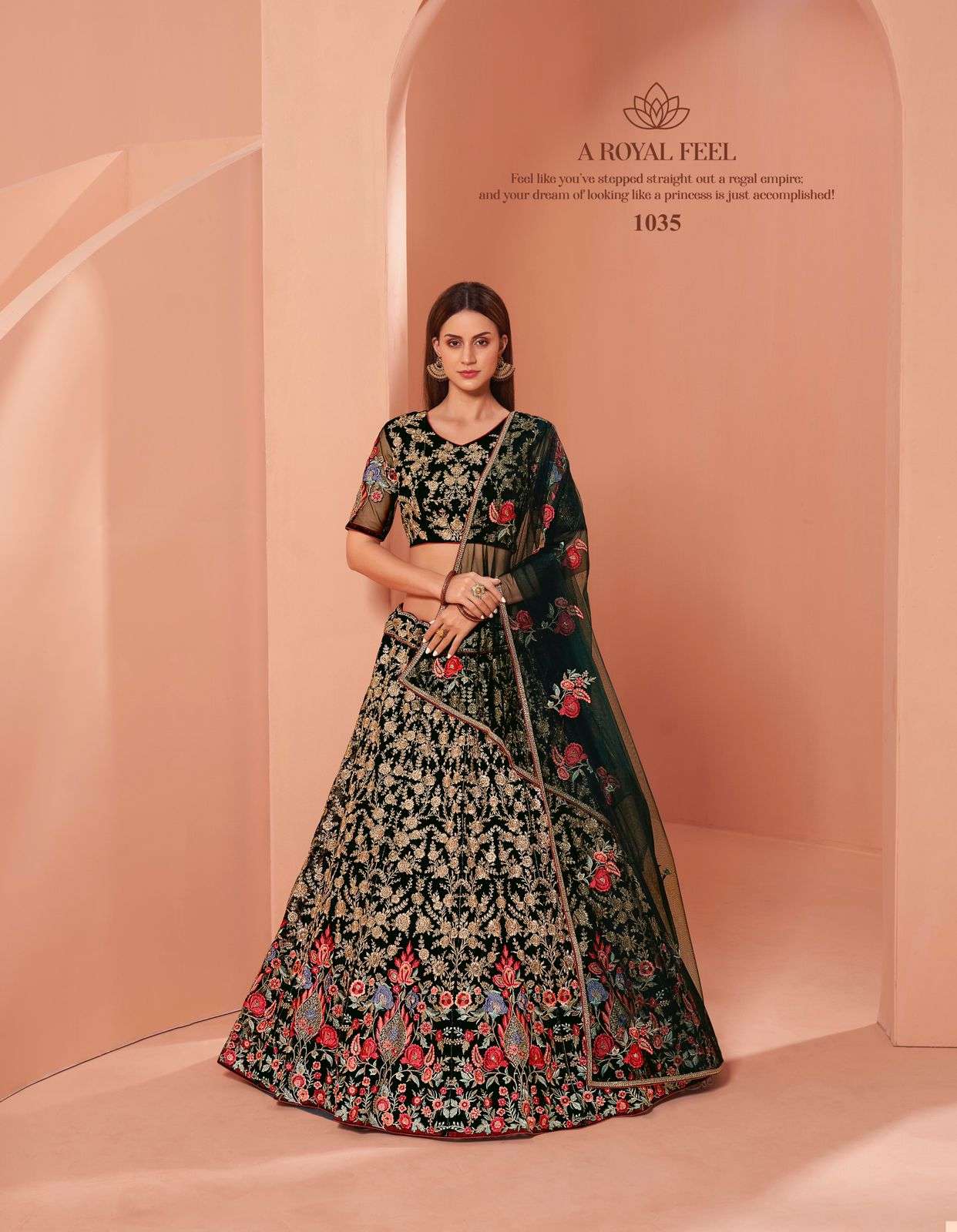 WEDDING AFFAIR VOL-2 BY ALIZEH 1035 TO 1038 SERIES INDIAN TRADITIONAL BEAUTIFUL STYLISH DESIGNER BANARASI SILK JACQUARD EMBROIDERED PARTY WEAR HEAVY NET LEHENGAS AT WHOLESALE PRICE