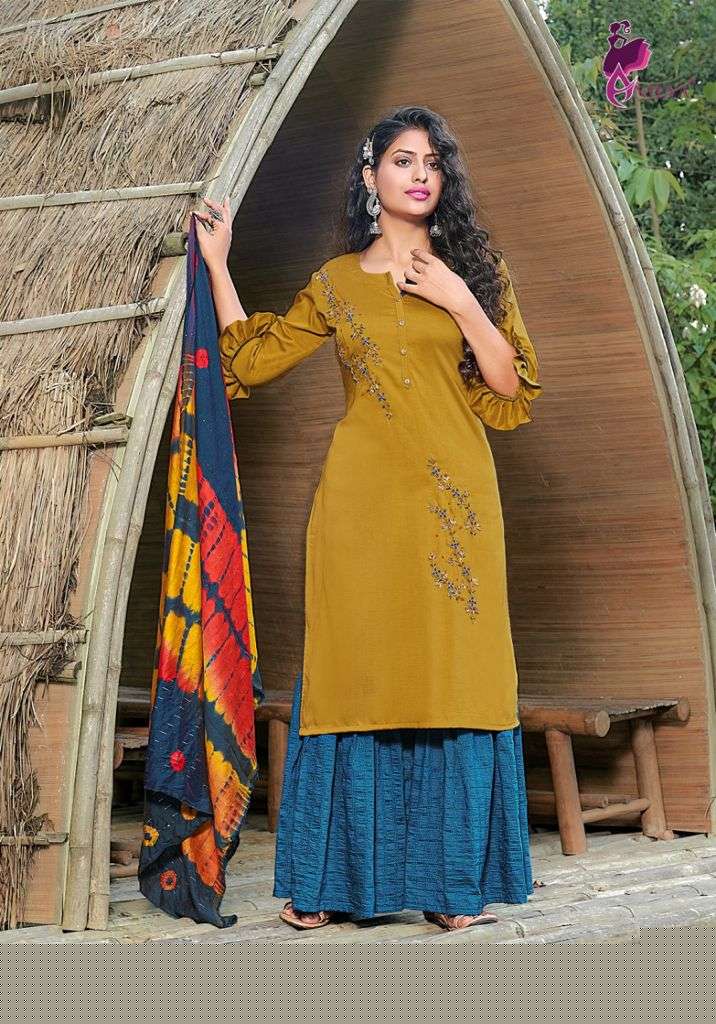 SABORNI BY ANIEYA 1001 TO 1004 SERIES BEAUTIFUL SUITS COLORFUL STYLISH FANCY CASUAL WEAR & ETHNIC WEAR CHINNON WITH WORK DRESSES AT WHOLESALE PRICE