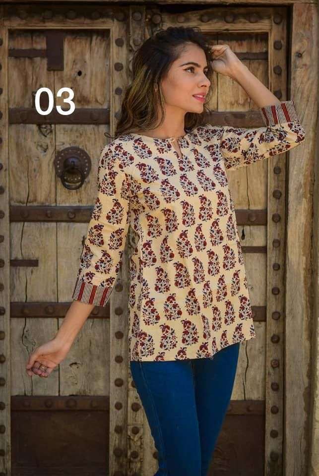 WESTERN TOPS VOL-4 BY KAAMIRI DESIGNER BEAUTIFUL STYLISH FANCY COLORFUL CASUAL WEAR & ETHNIC WEAR & READY TO WEAR SLUB DIGITAL PRINT TOPS AT WHOLESALE PRICE
