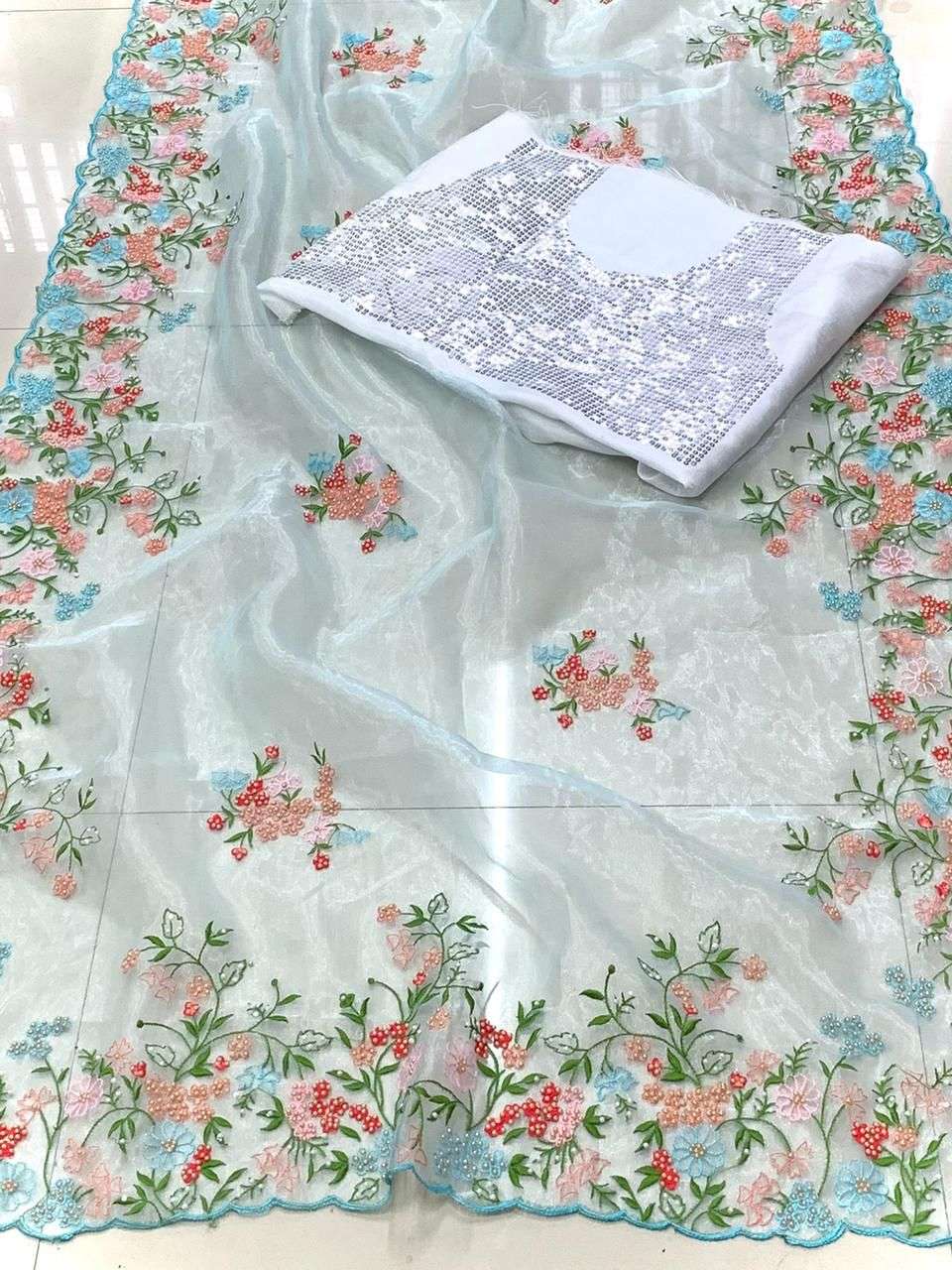 OLIVIA VOL-2 BY INDO VASTRA INDIAN TRADITIONAL WEAR COLLECTION BEAUTIFUL STYLISH FANCY COLORFUL PARTY WEAR & OCCASIONAL WEAR ORGANZA WITH WORK SAREES AT WHOLESALE PRICE
