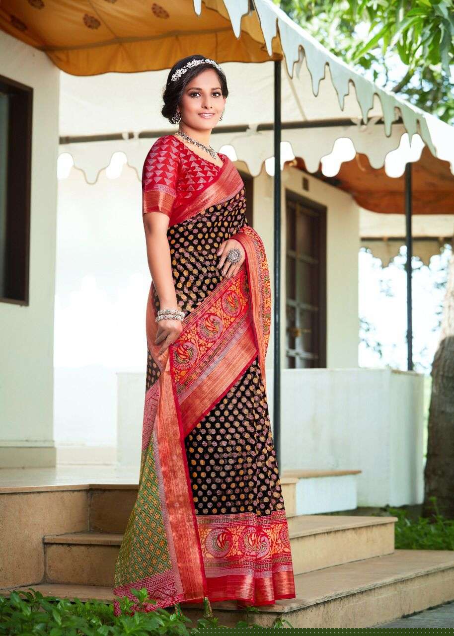 GOLDEN EYE BY MYRA 01 TO 09 SERIES INDIAN TRADITIONAL WEAR COLLECTION BEAUTIFUL STYLISH FANCY COLORFUL PARTY WEAR & OCCASIONAL WEAR ORGANZA BRASSO SILK SAREES AT WHOLESALE PRICE