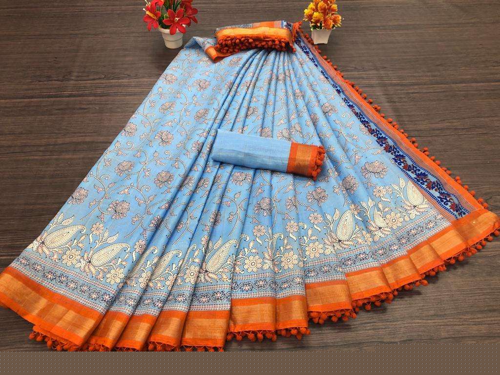 SOFT COTTON VOL-3 BY MYRA 301 TO 310 SERIES INDIAN TRADITIONAL WEAR COLLECTION BEAUTIFUL STYLISH FANCY COLORFUL PARTY WEAR & OCCASIONAL WEAR SOFT COTTON SAREES AT WHOLESALE PRICE