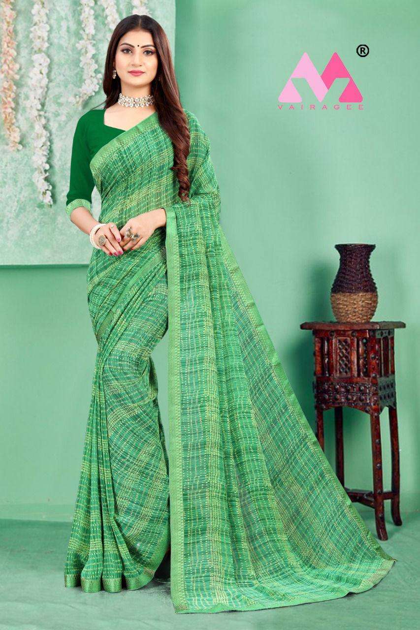 SARASWATI VOL-8 BY VAIRAGEE 801 TO 809 SERIES INDIAN TRADITIONAL WEAR COLLECTION BEAUTIFUL STYLISH FANCY COLORFUL PARTY WEAR & OCCASIONAL WEAR ROYAL GEORGETTE SAREES AT WHOLESALE PRICE