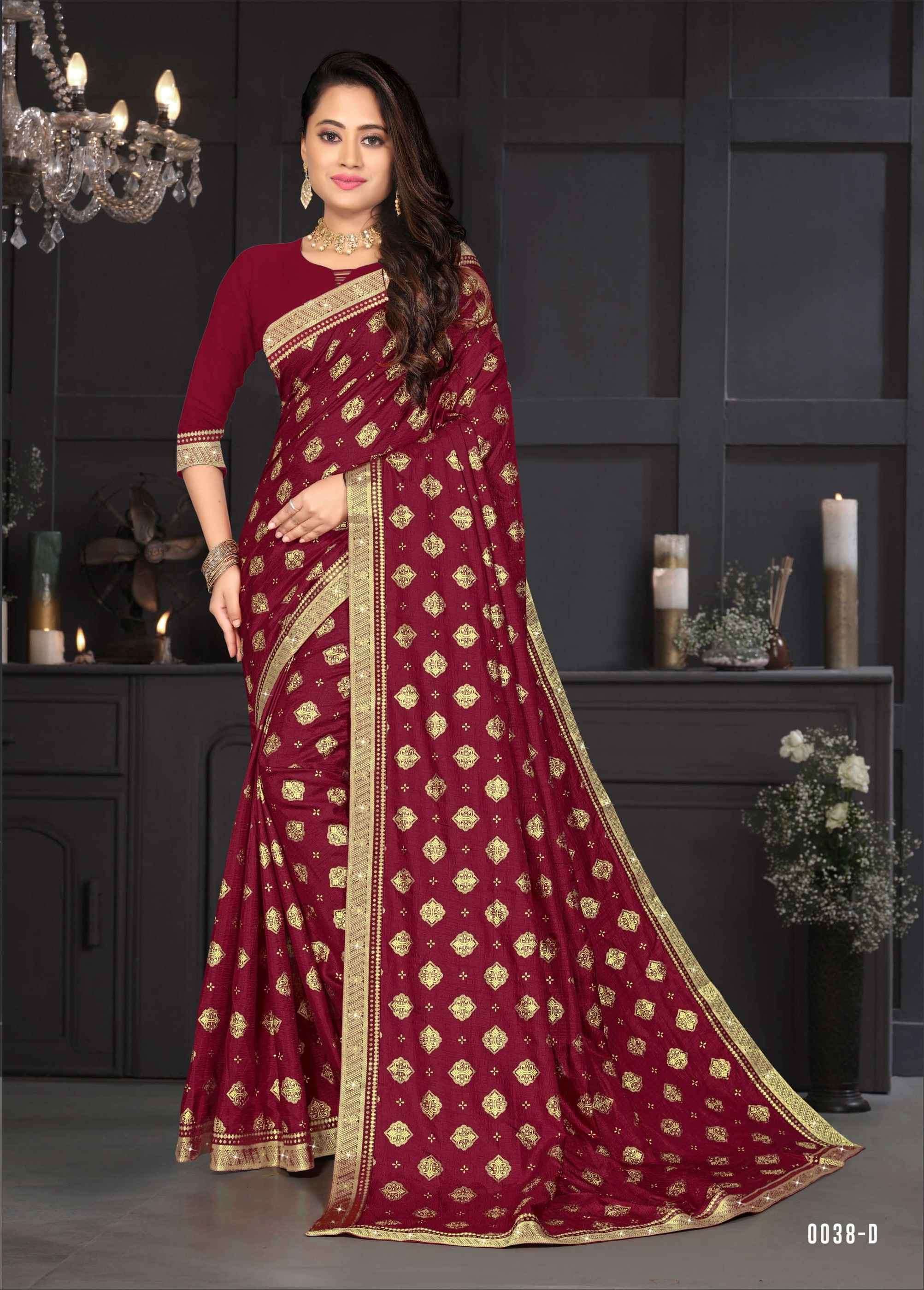 PISTA RABDI BY INDIAN WOMEN 0038-A TO 0038-H SERIES INDIAN TRADITIONAL WEAR COLLECTION BEAUTIFUL STYLISH FANCY COLORFUL PARTY WEAR & OCCASIONAL WEAR VICHITRA SILK SAREES AT WHOLESALE PRICE